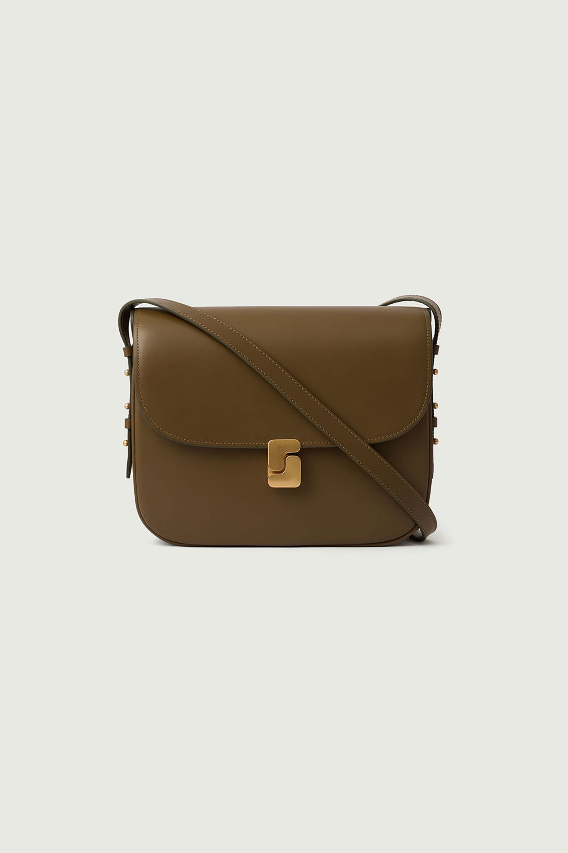 Soeur γυναικεία δερμάτινη τσάντα ώμου/crossbody "Bellissima Maxi" - SEM1611BELLIMAX Λαδί