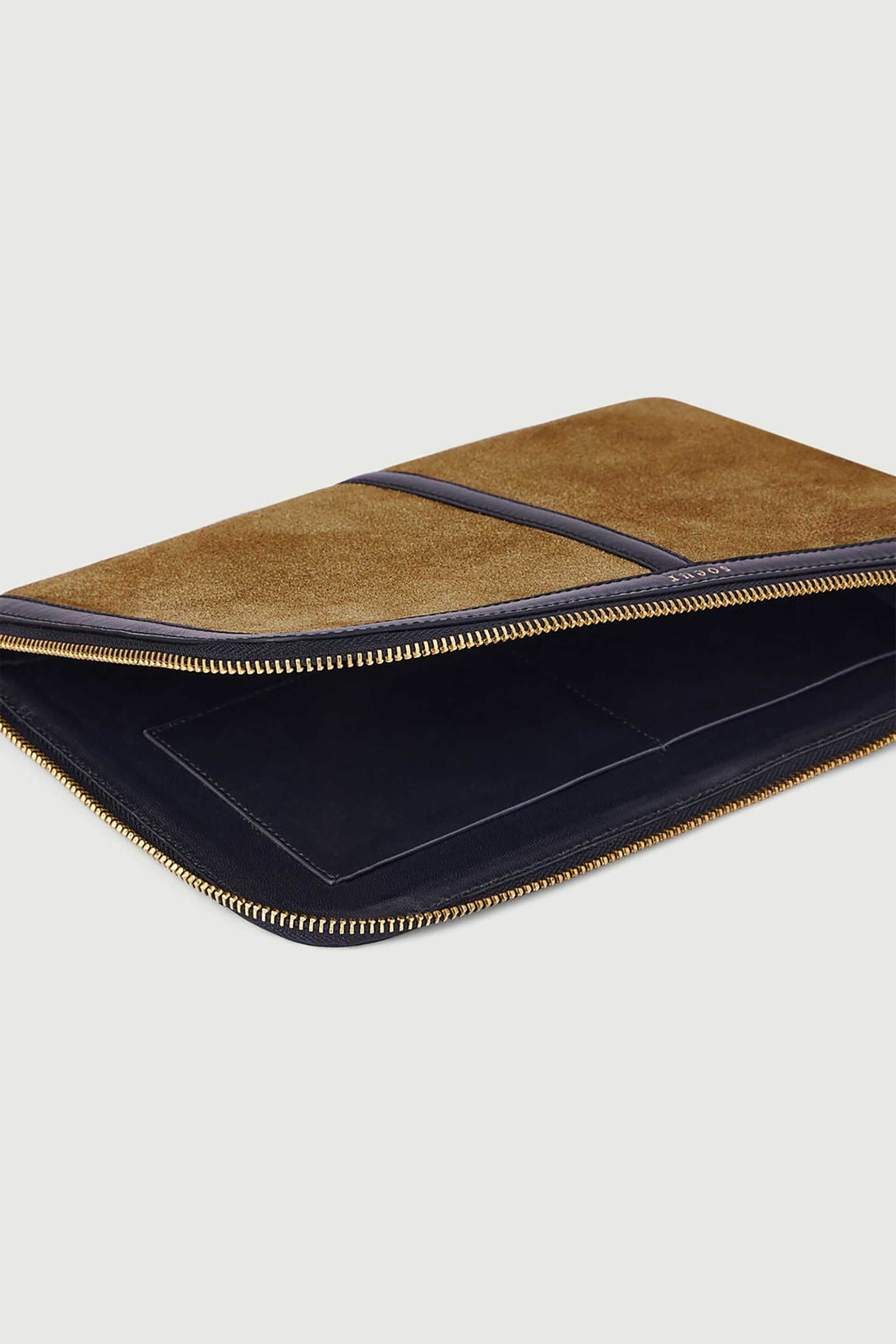 Soeur γυναικείο suede τσαντάκι clutch "Doces" - SEM0367DOCES Καφέ φωτογραφία