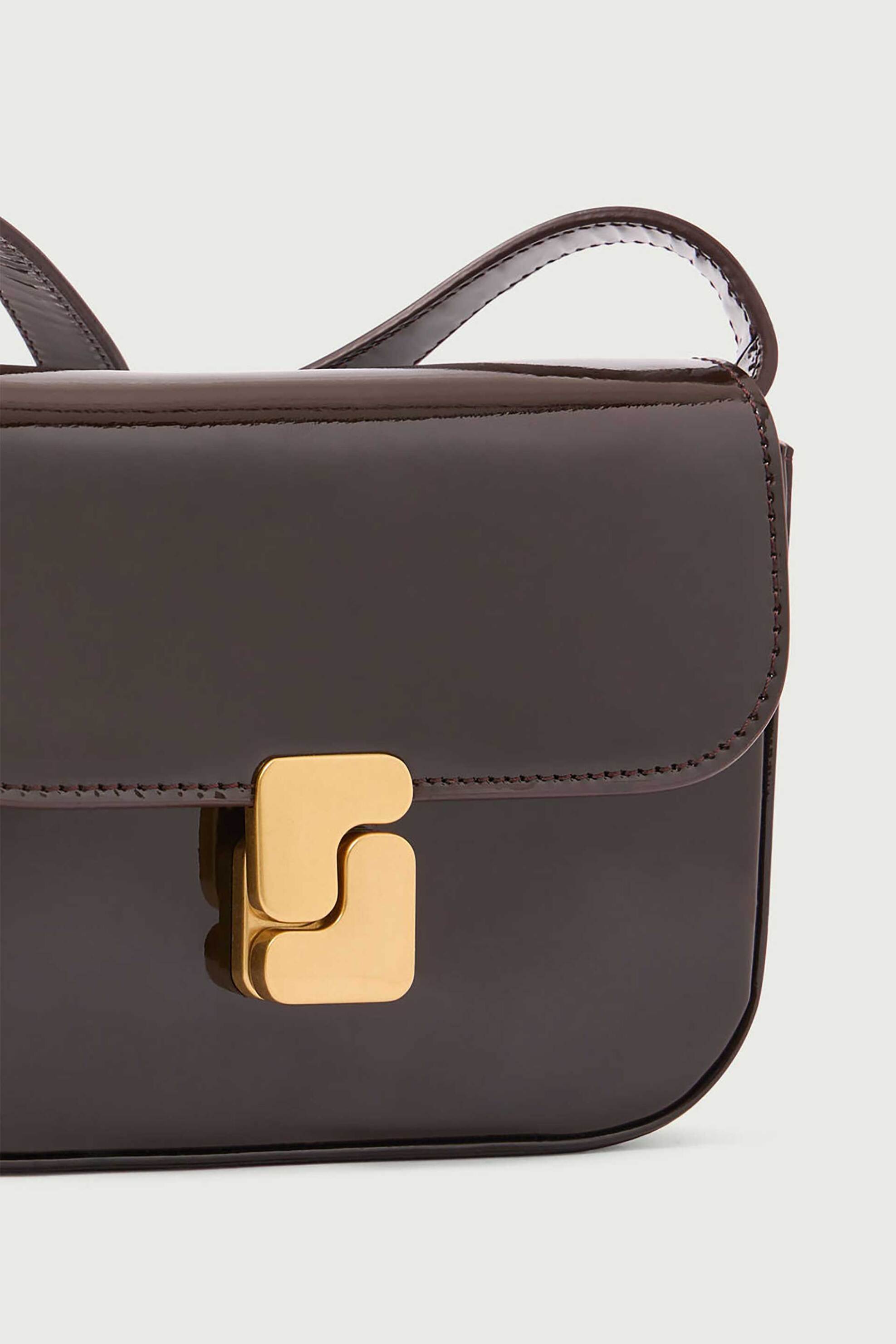 Soeur γυναικεία δερμάτινη τσάντα ώμου/crossbody "Bell" - SEM0378BELL Καφέ φωτογραφία