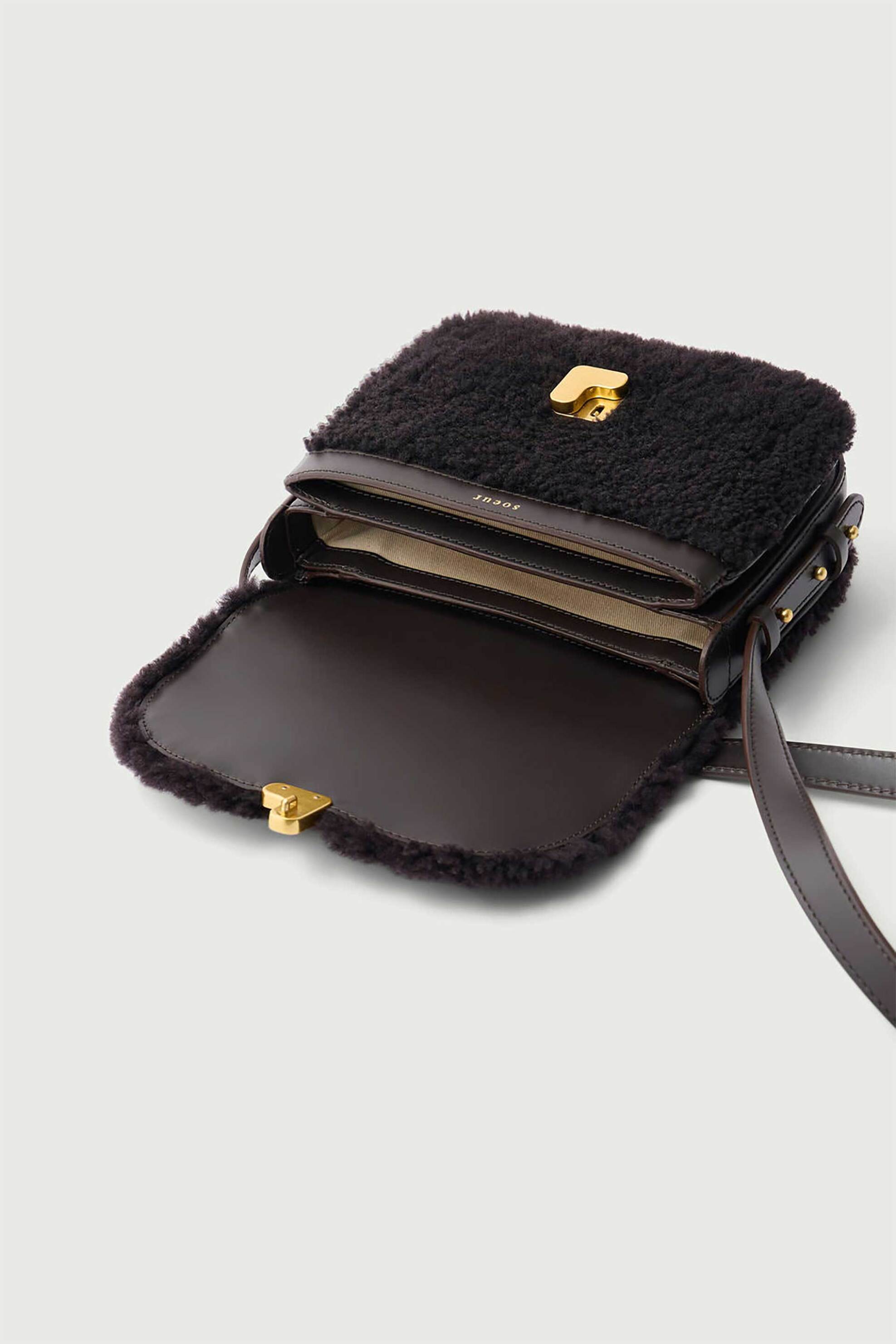 SOEUR Soeur γυναικεία τσάντα ώμου/crossbody μπουκλέ "Bellissima Mini" - SEM1514BELLIMIN Καφέ - 4
