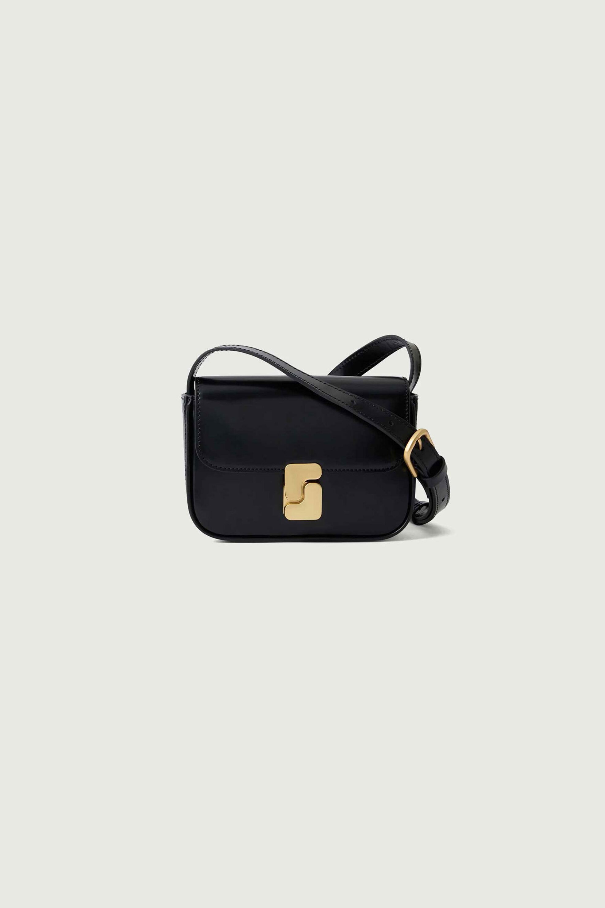 SOEUR Soeur γυναικεία δερμάτινη τσάντα ώμου/crossbody "Bell" - SEM1617BELL Μαύρο