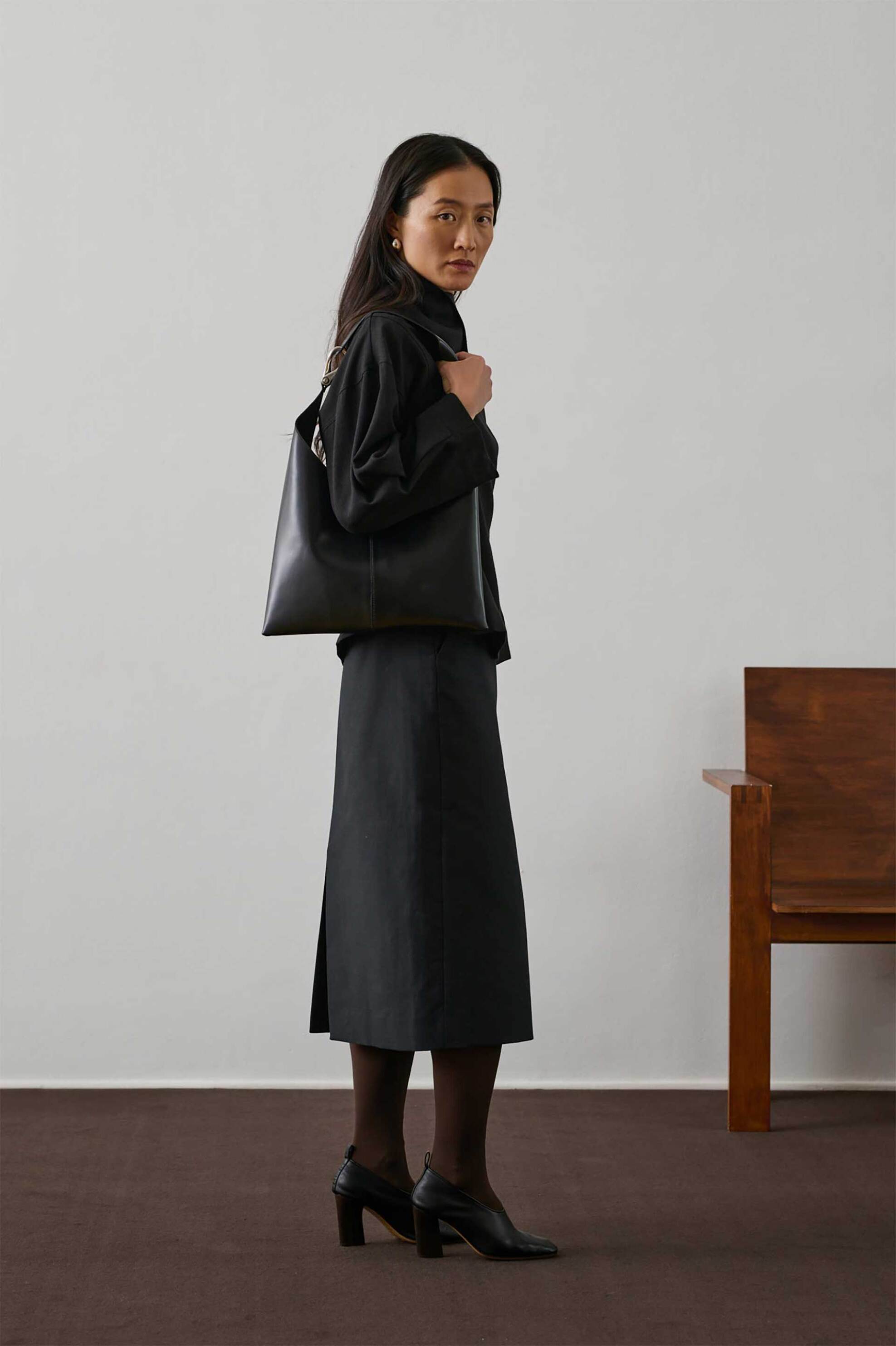 Soeur γυναικεία δερμάτινη τσάντα ώμου "Cosima Mini" - SEM0385COSIMAMI Μαύρο φωτογραφία