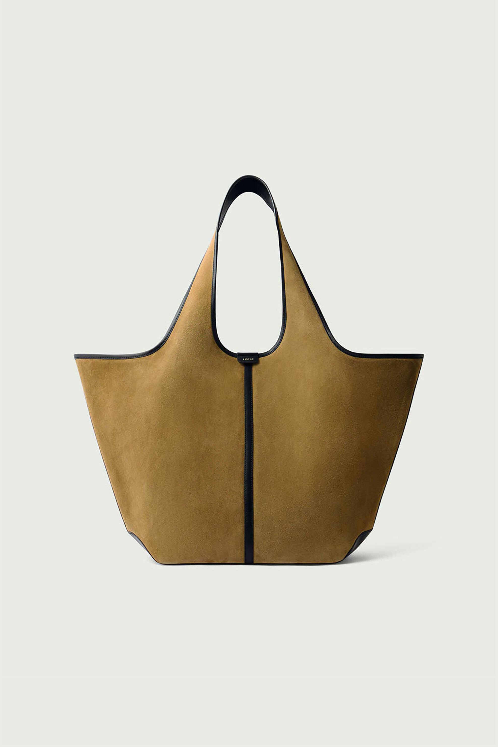 Soeur γυναικεία suede τσάντα tote "Douce" - SEM0365DOUCE Μαύρο - Καφέ