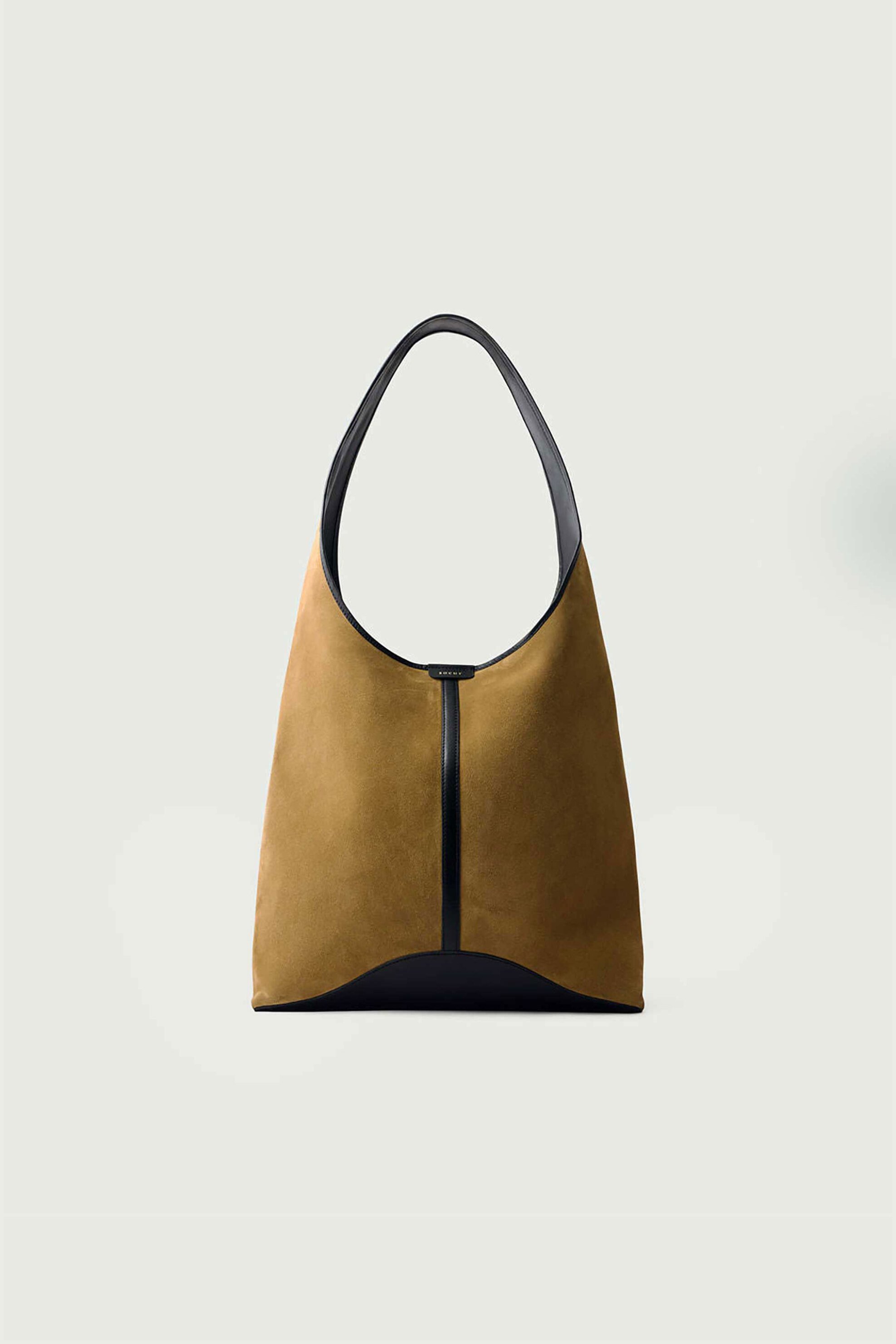 Soeur γυναικεία suede τσάντα tote "Delice" - SEM0366DELICE Μαύρο - Καφέ