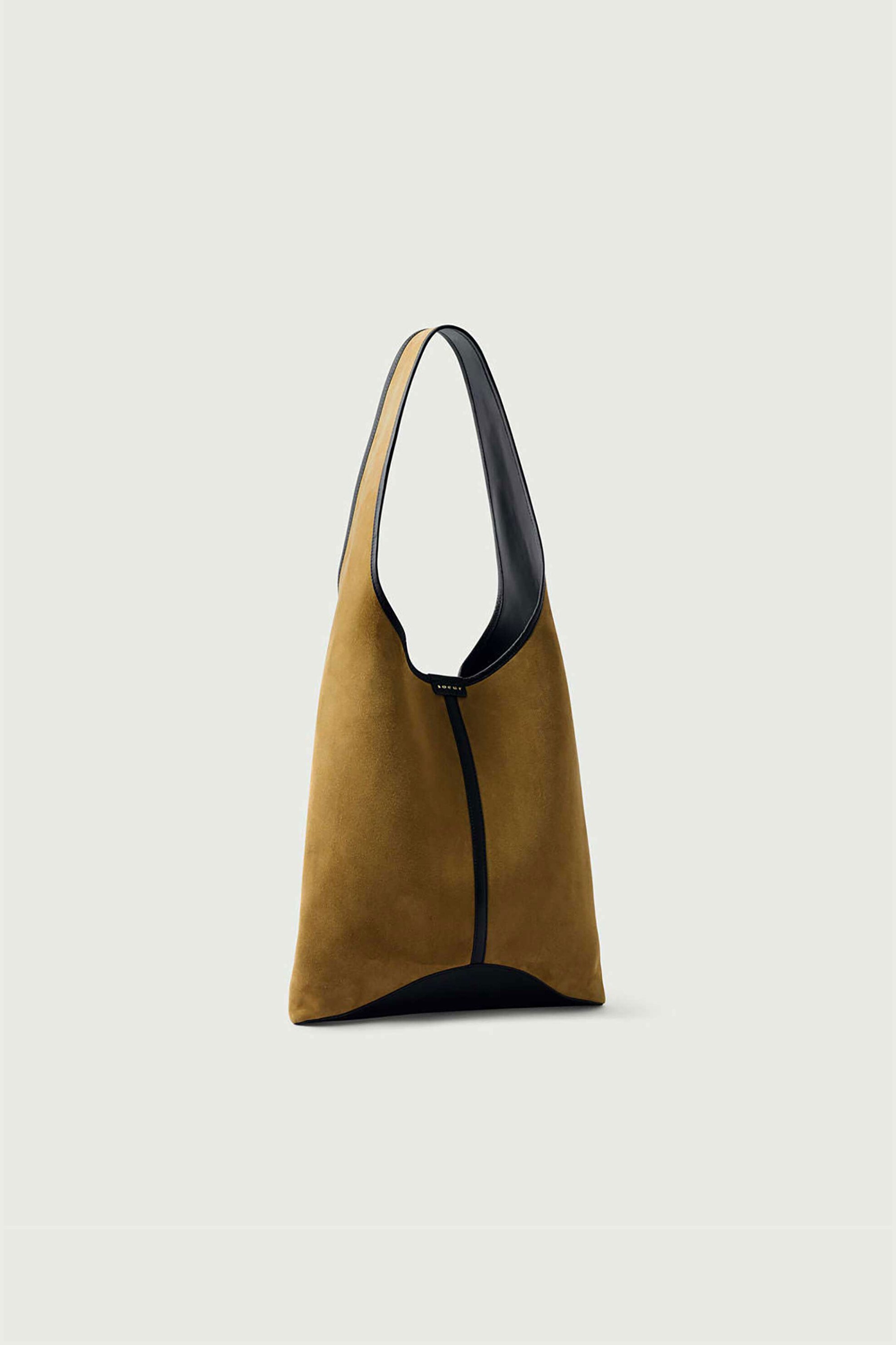 SOEUR Soeur γυναικεία suede τσάντα tote "Delice" - SEM0366DELICE Μαύρο - Καφέ - 2
