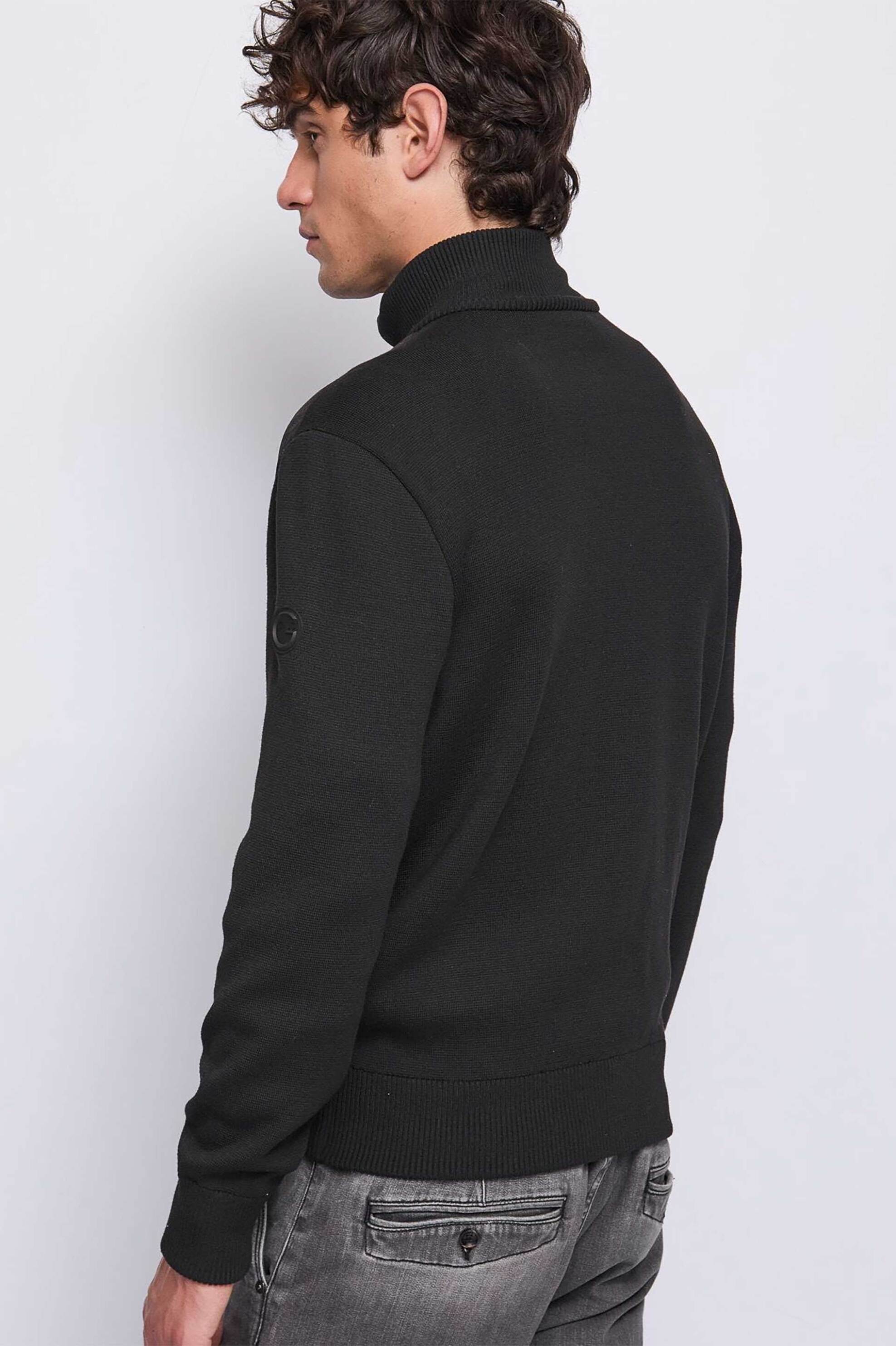 Gaudi ανδρική ζακέτα με καπιτονέ σχέδιο - 521GU35025 Μαύρο φωτογραφία