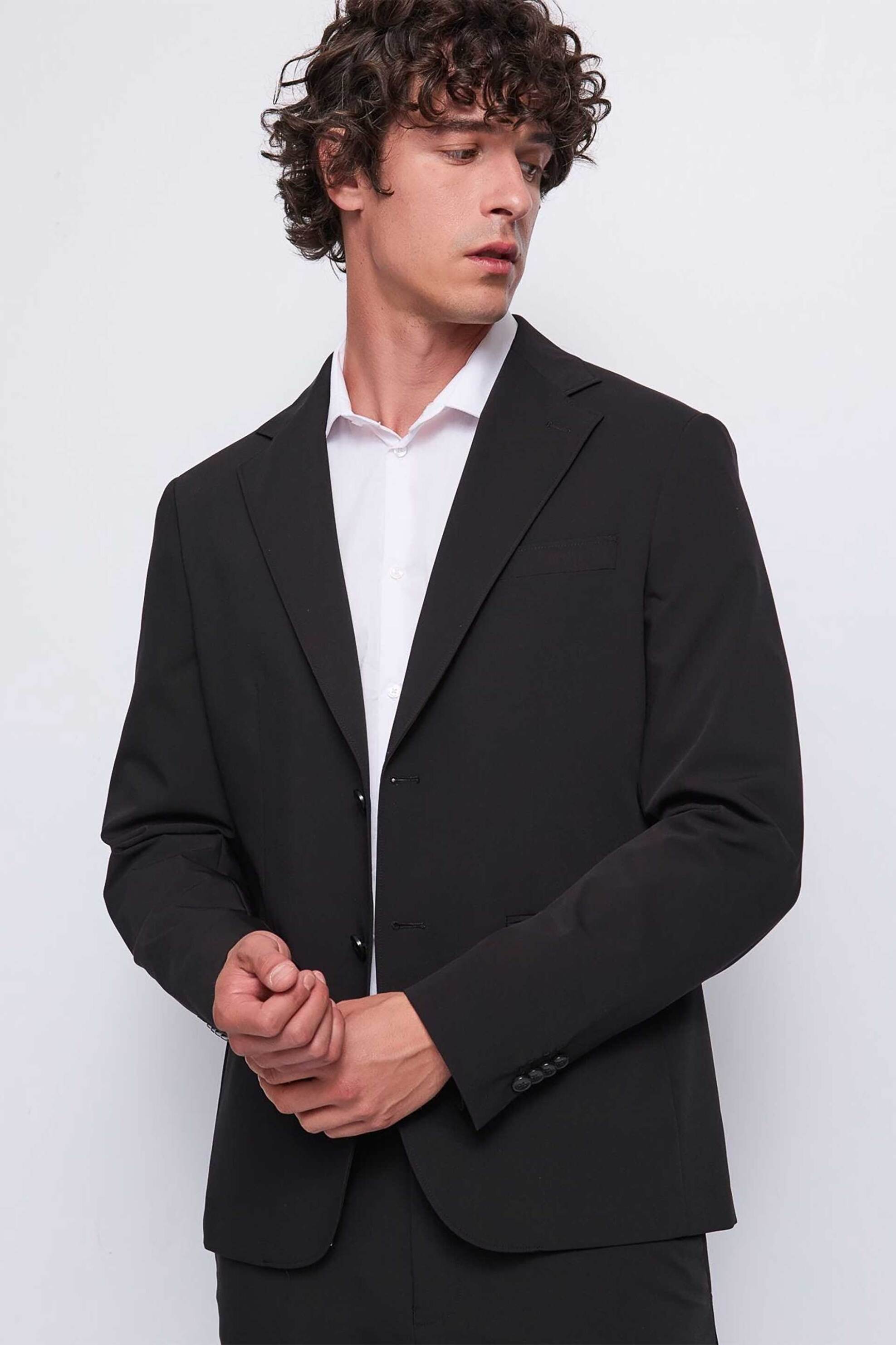 Gaudi ανδρικό σετ σακάκι και παντελόνι (2 τεμάχια) - 521GU15002 Μαύρο φωτογραφία