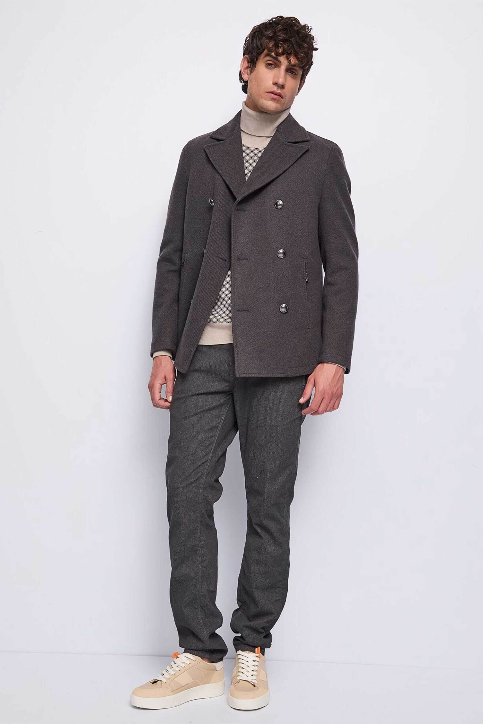 Gaudi ανδρικό παντελόνι chino twill Regular Fit - 521GU25021 Γκρι