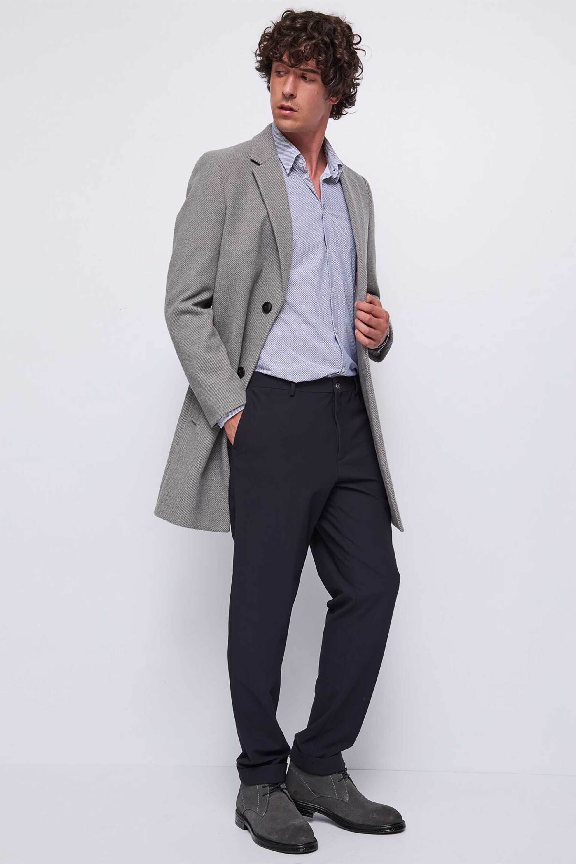 Gaudi ανδρικό παντελόνι μονόχρωμο - 521GU25035 Μπλε Σκούρο