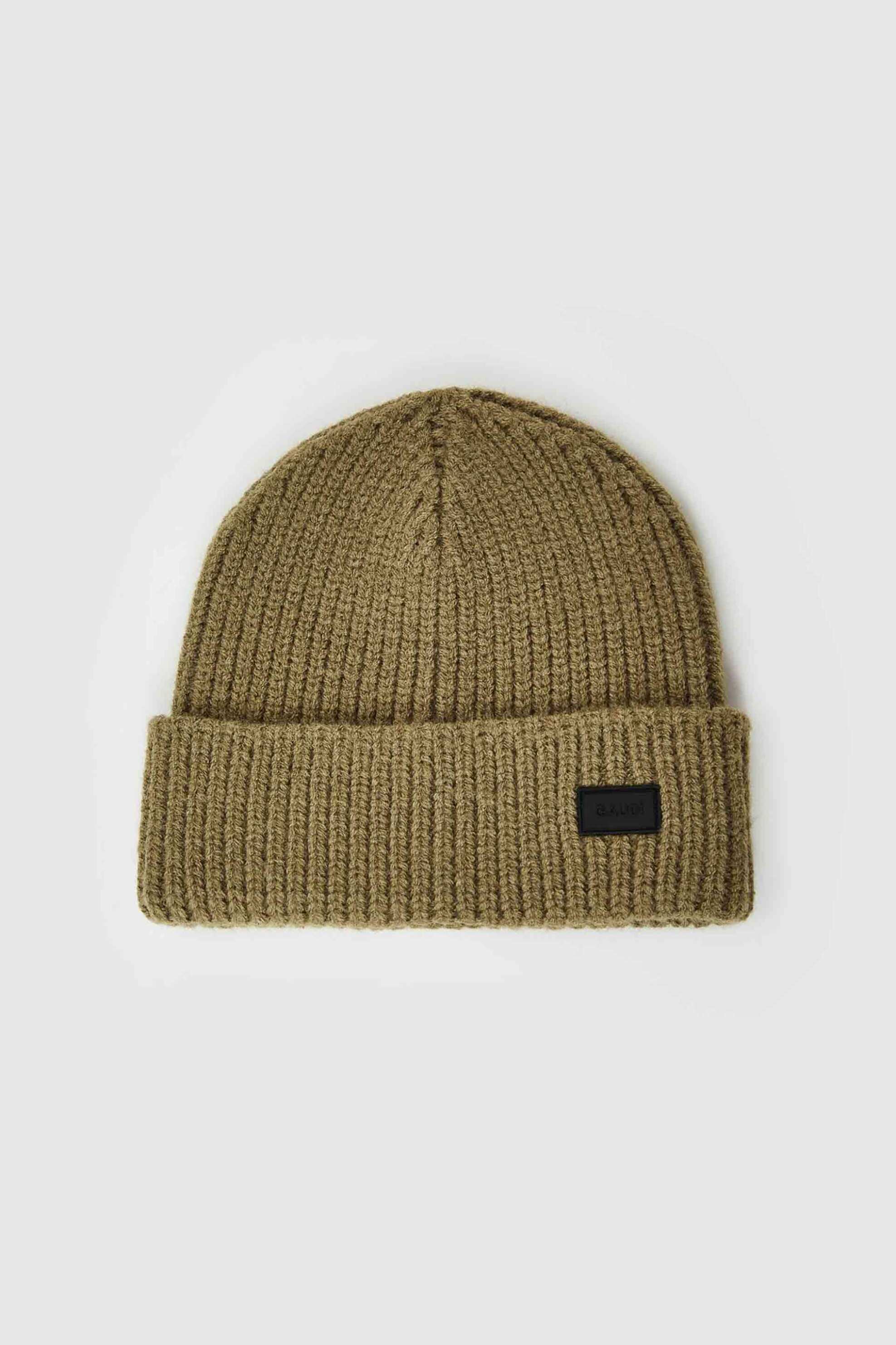 Gaudi ανδρικός σκούφος με logo label - V5AI-12620 Χακί