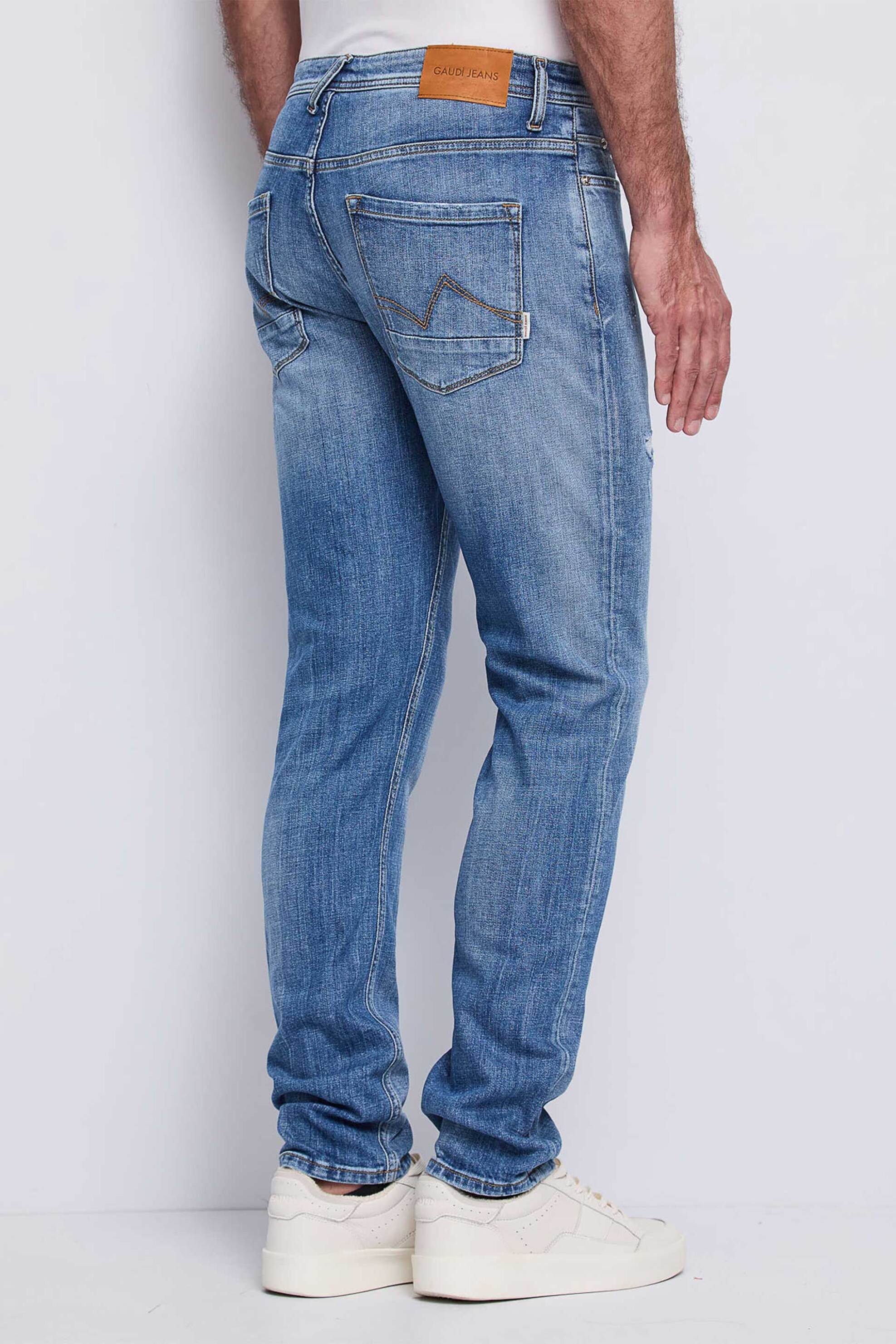 Gaudi ανδρικό τζιν παντελόνι πεντάτσεπο Slim Fit - 611GU26006 Denim Blue φωτογραφία