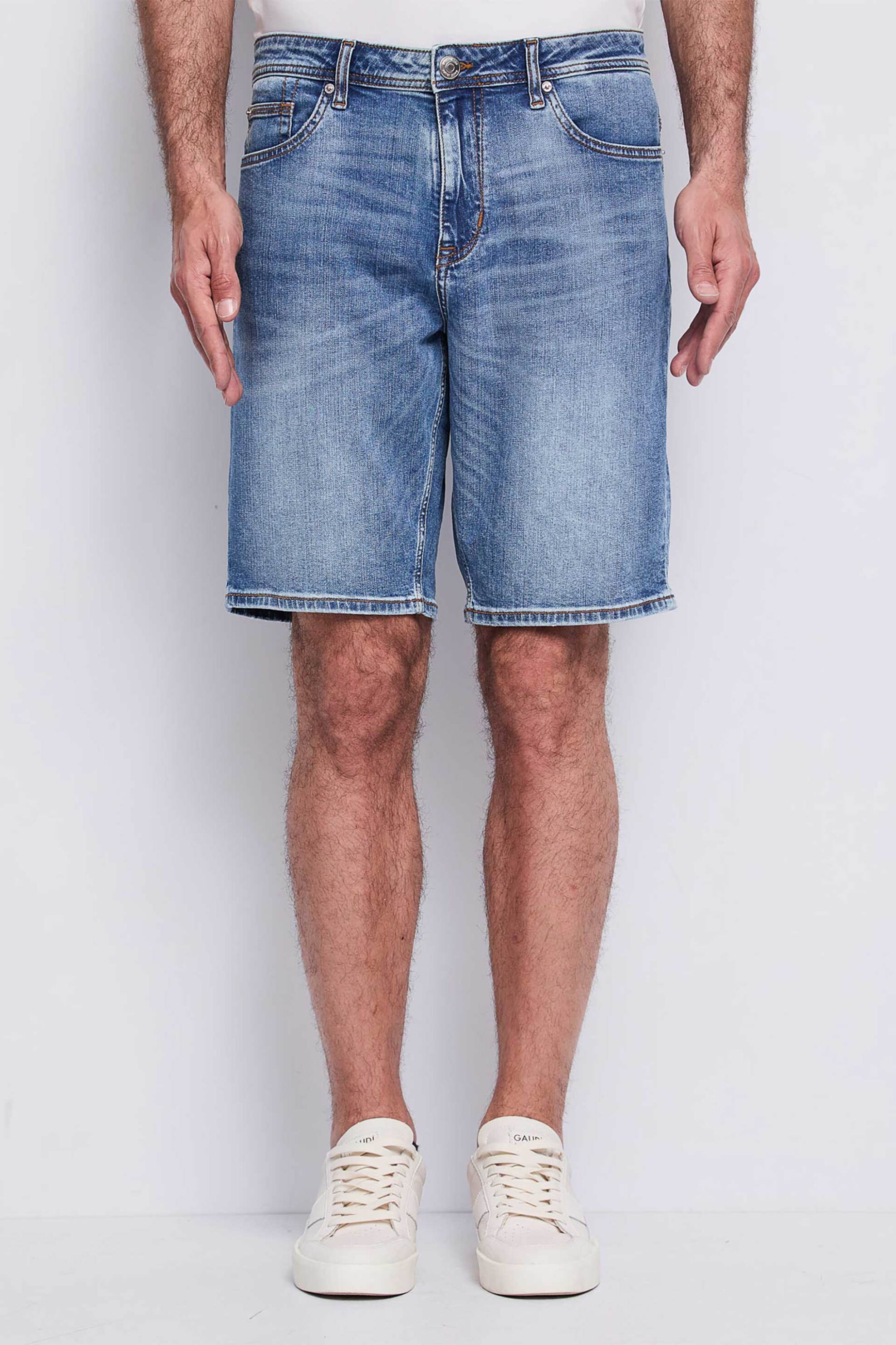 GAUDÍ Gaudi ανδρική denim βερμούδα πεντάτσεπη Slim Fit - 611GU26021 Denim Blue