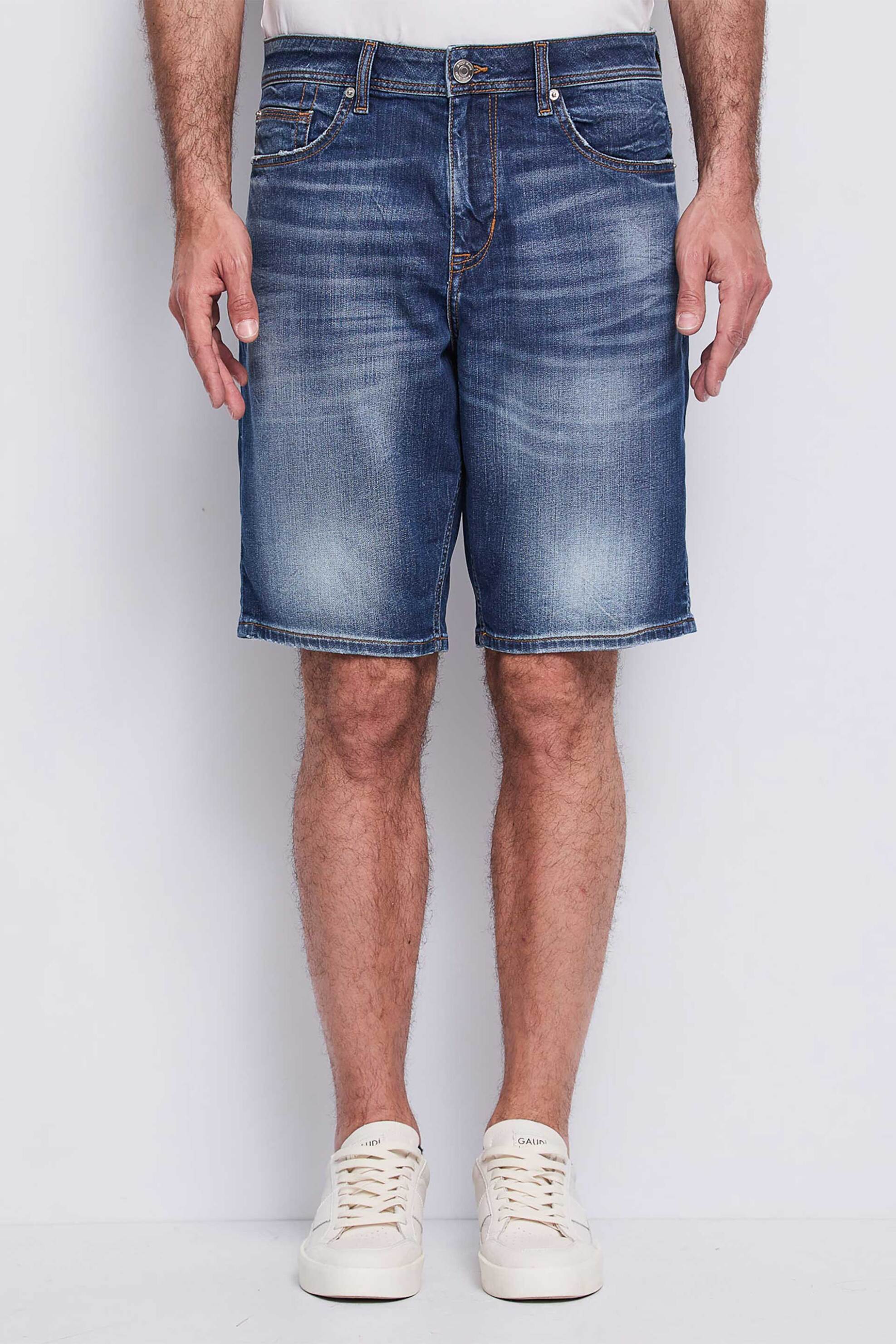 GAUDÍ Gaudi ανδρική denim βερμούδα πεντάτσεπη Slim Fit - 611GU26022 Denim Blue