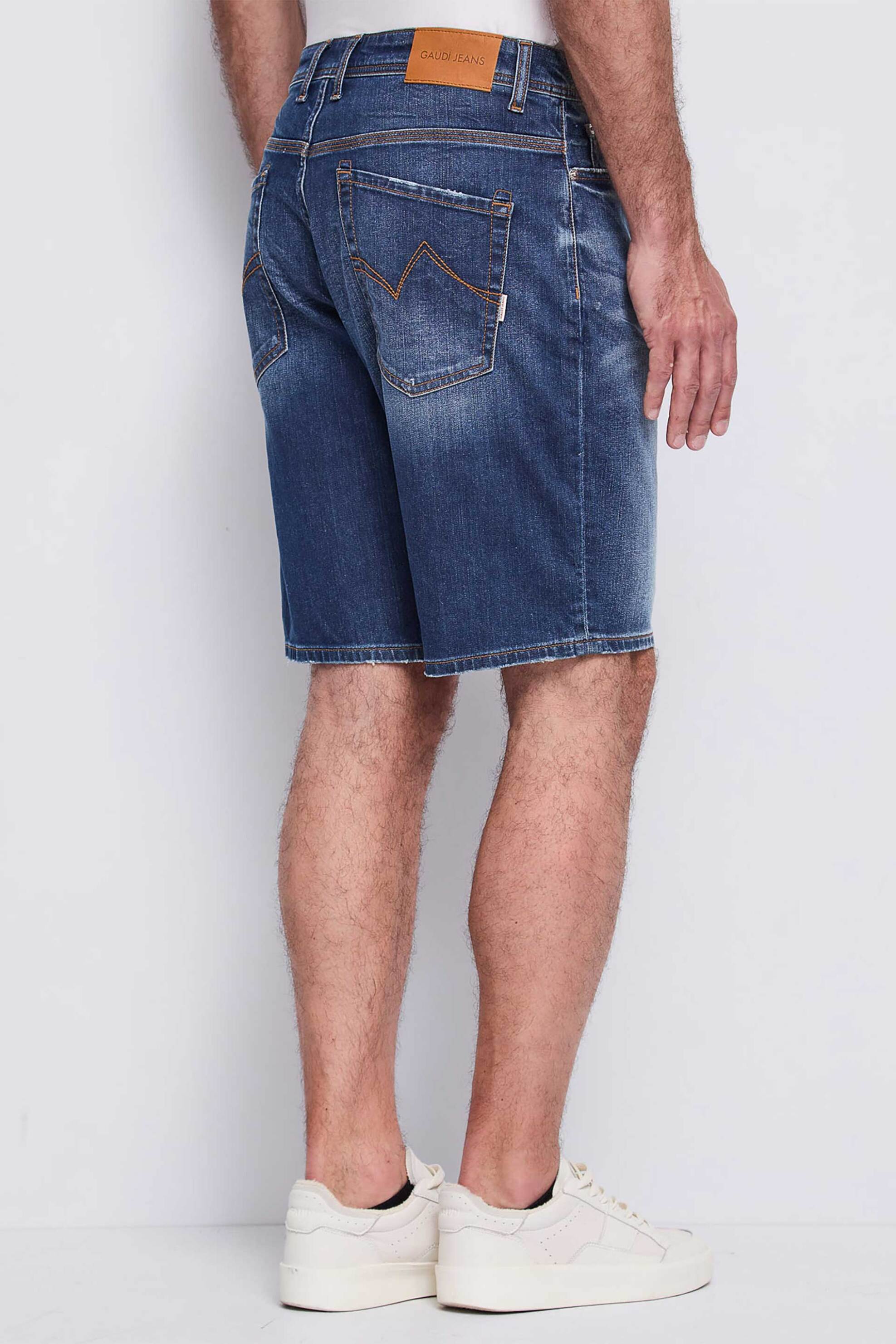 Gaudi ανδρική denim βερμούδα πεντάτσεπη Slim Fit - 611GU26022 Denim Blue φωτογραφία