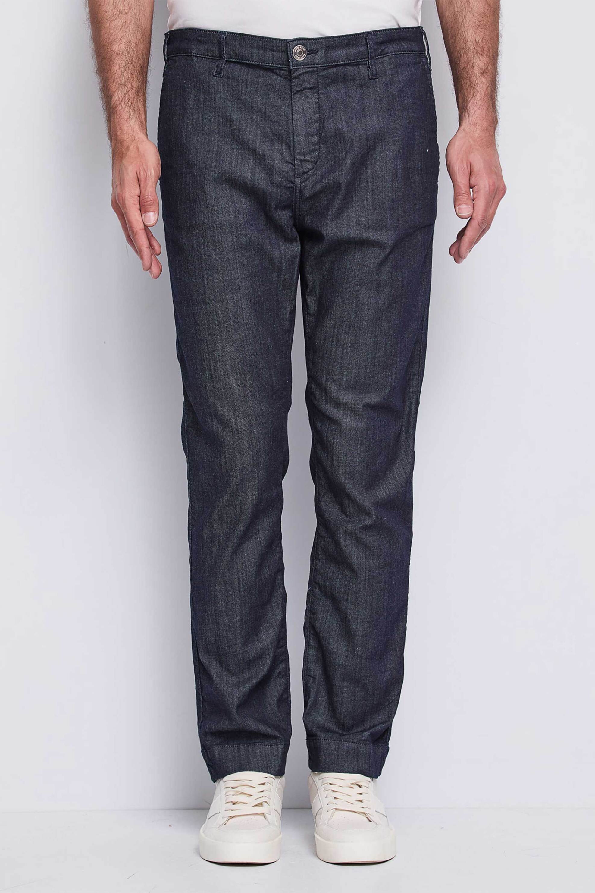 GAUDÍ Gaudi ανδρικό παντελόνι denim chino Straight Fit - 611GU26028 Μπλε Σκούρο