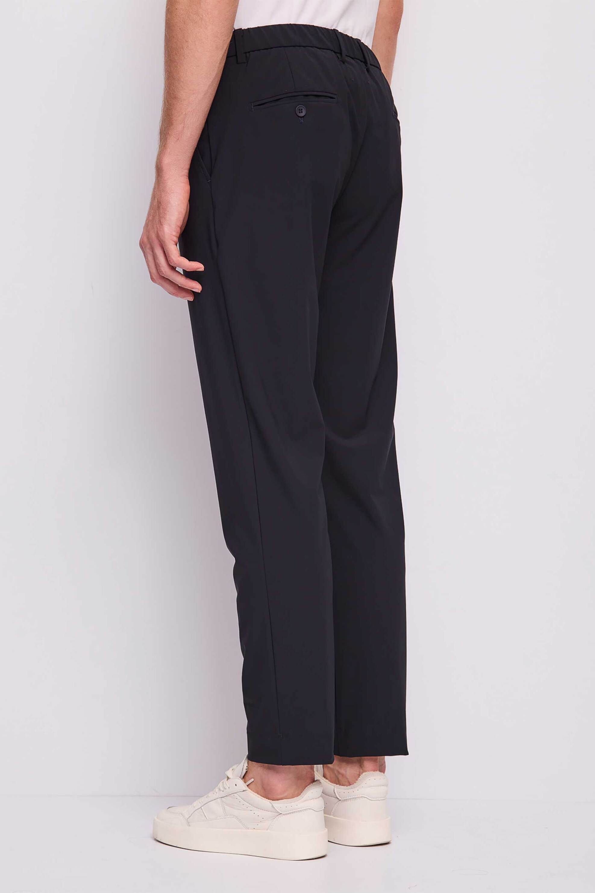 Gaudi Ανδρικό Παντελόνι Stretch με Σούρες Straight Fit - 611Gu25007 Μπλε Σκούρο