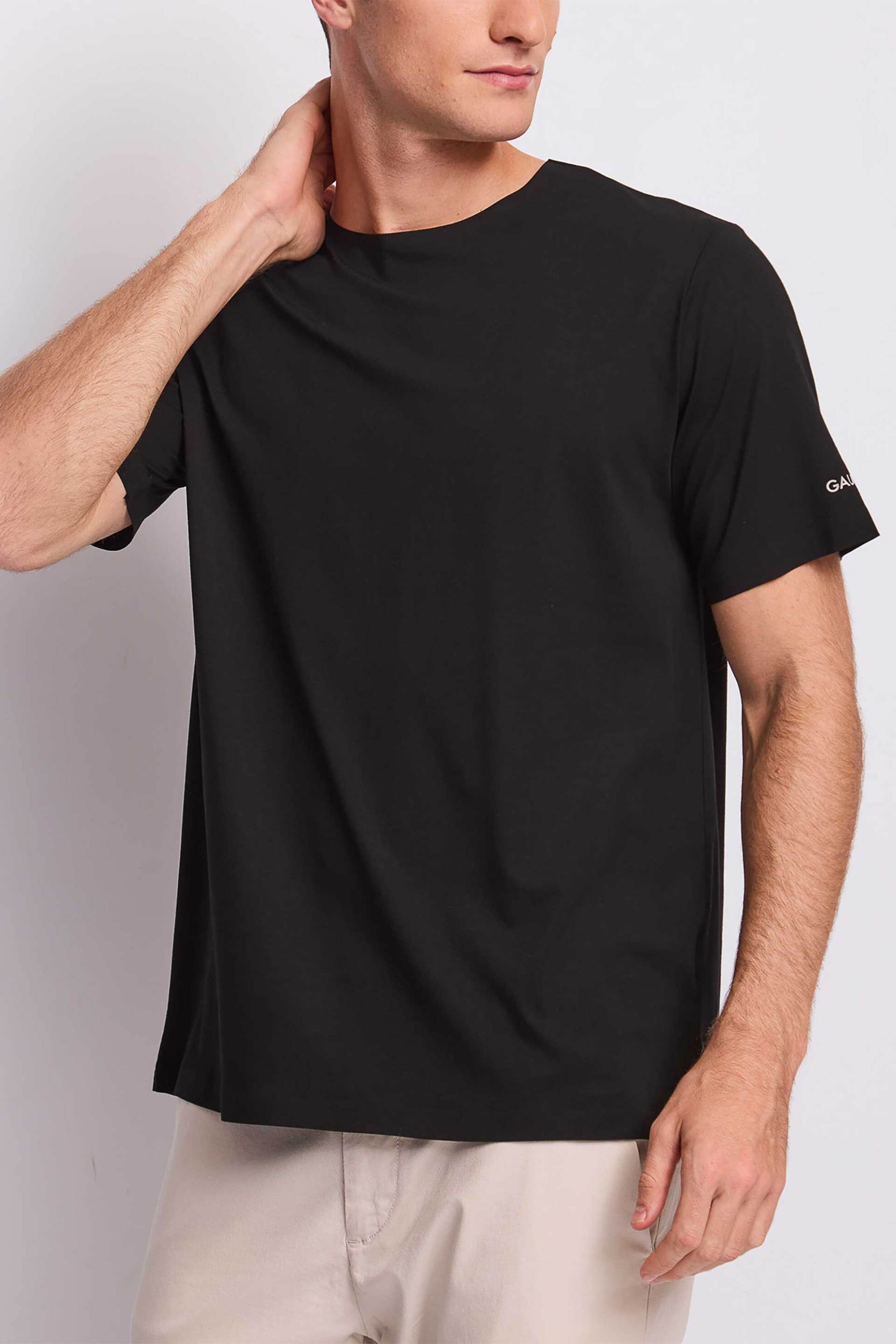 Gaudi ανδρικό T-shirt με λογότυπο στο μανίκι – 611GU64048 Μαύρο