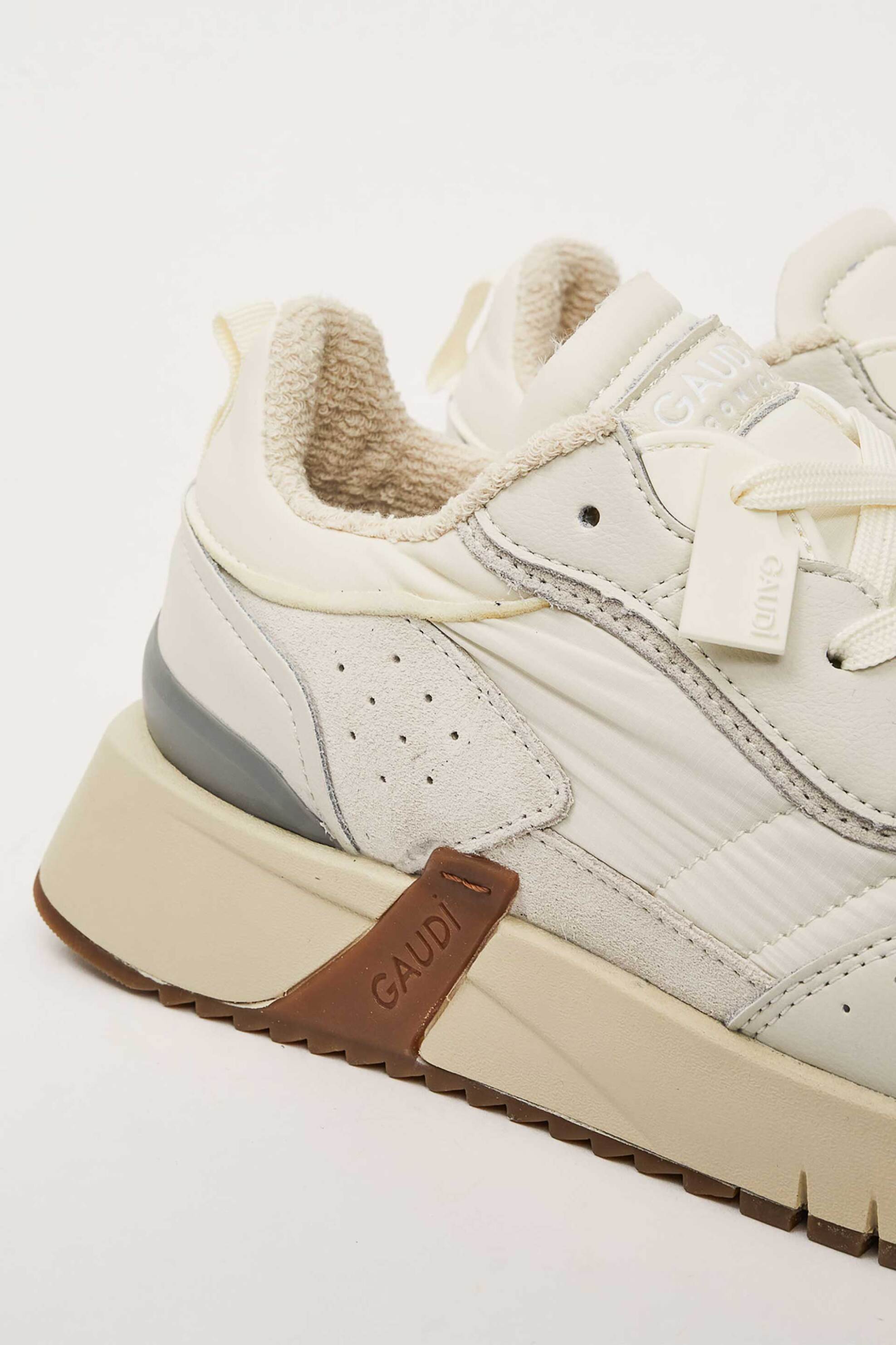 Gaudi Ανδρικά Sneakers με Λογότυπο - V61-65330 Κρέμ