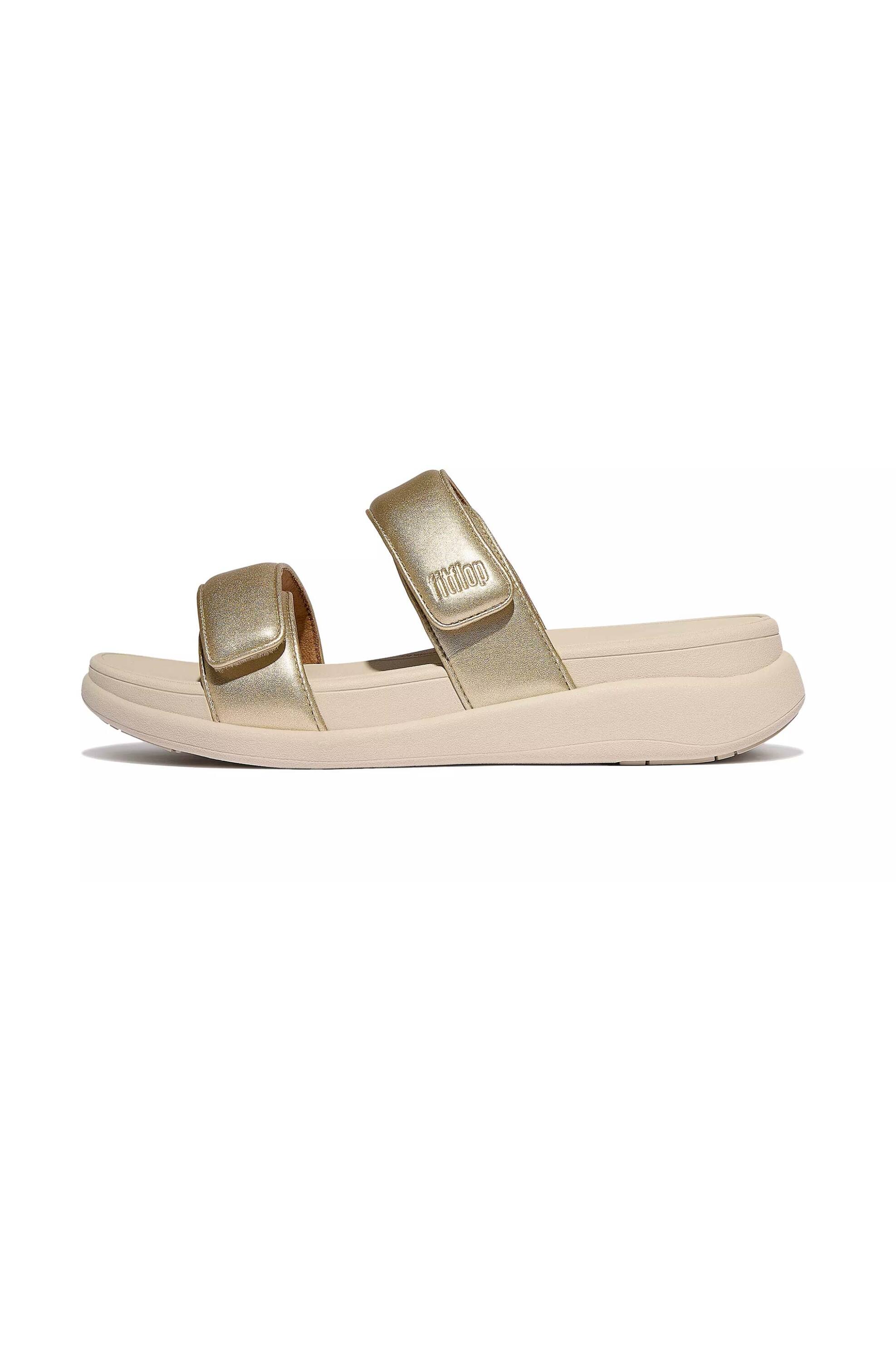 FITFLOP FitFlop γυναικεία δερμάτινα σανδάλια μονόχρωμα - IW2-675 Χρυσό