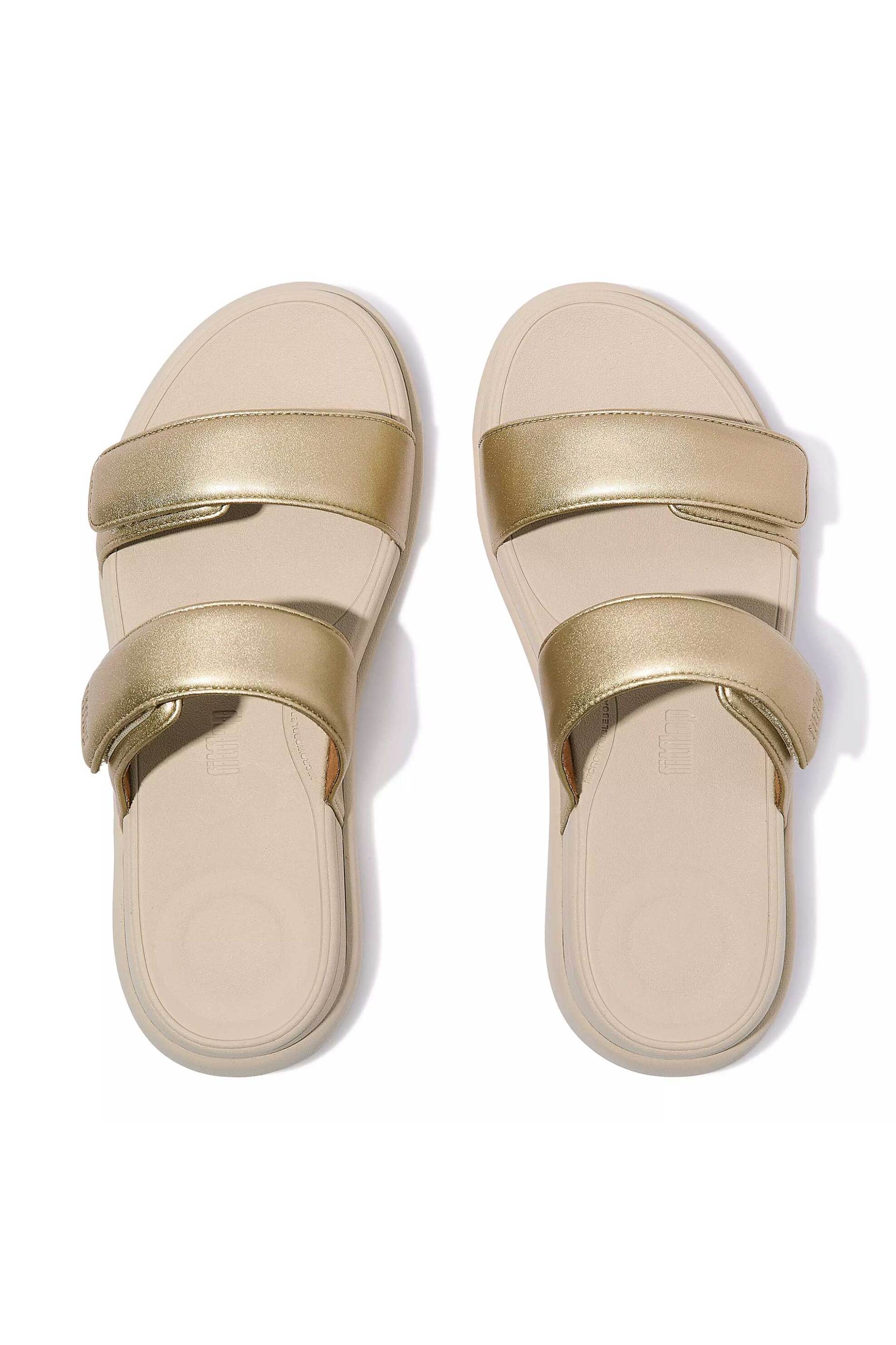 FitFlop γυναικεία δερμάτινα σανδάλια μονόχρωμα - IW2-675 Χρυσό φωτογραφία