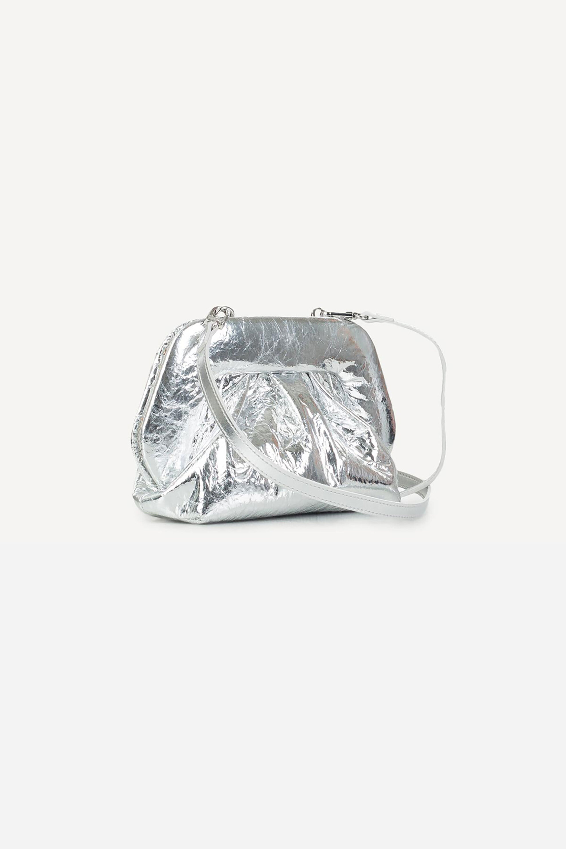 THEMOIRè Themoirè γυναικείο τσαντάκι clutch vegan από piñatex "Gea" - TMSR25GPI18 Ασημί - 3