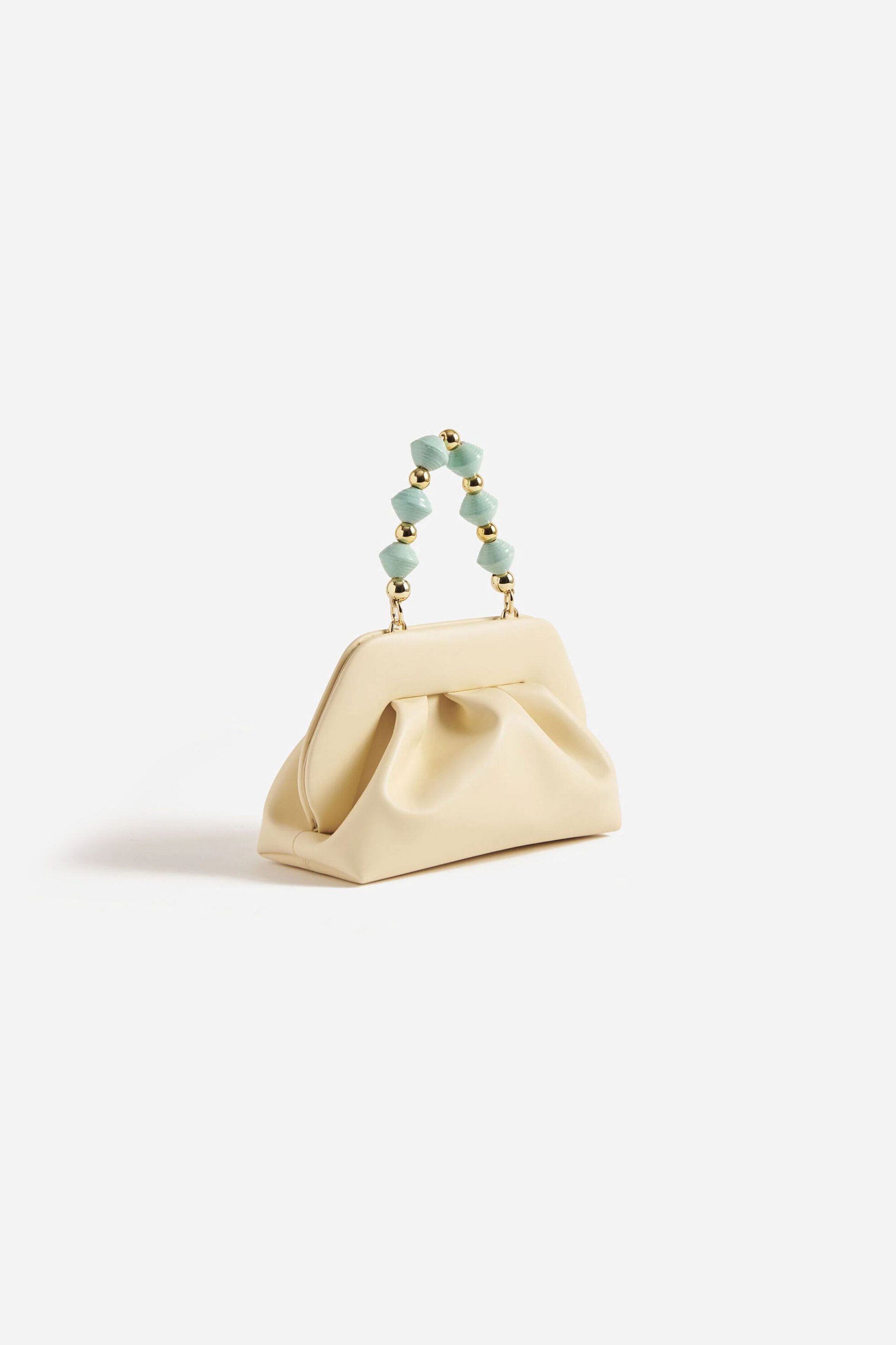 Themoirè γυναικείο τσαντάκι clutch vegan με χάντρες από χαρτί 