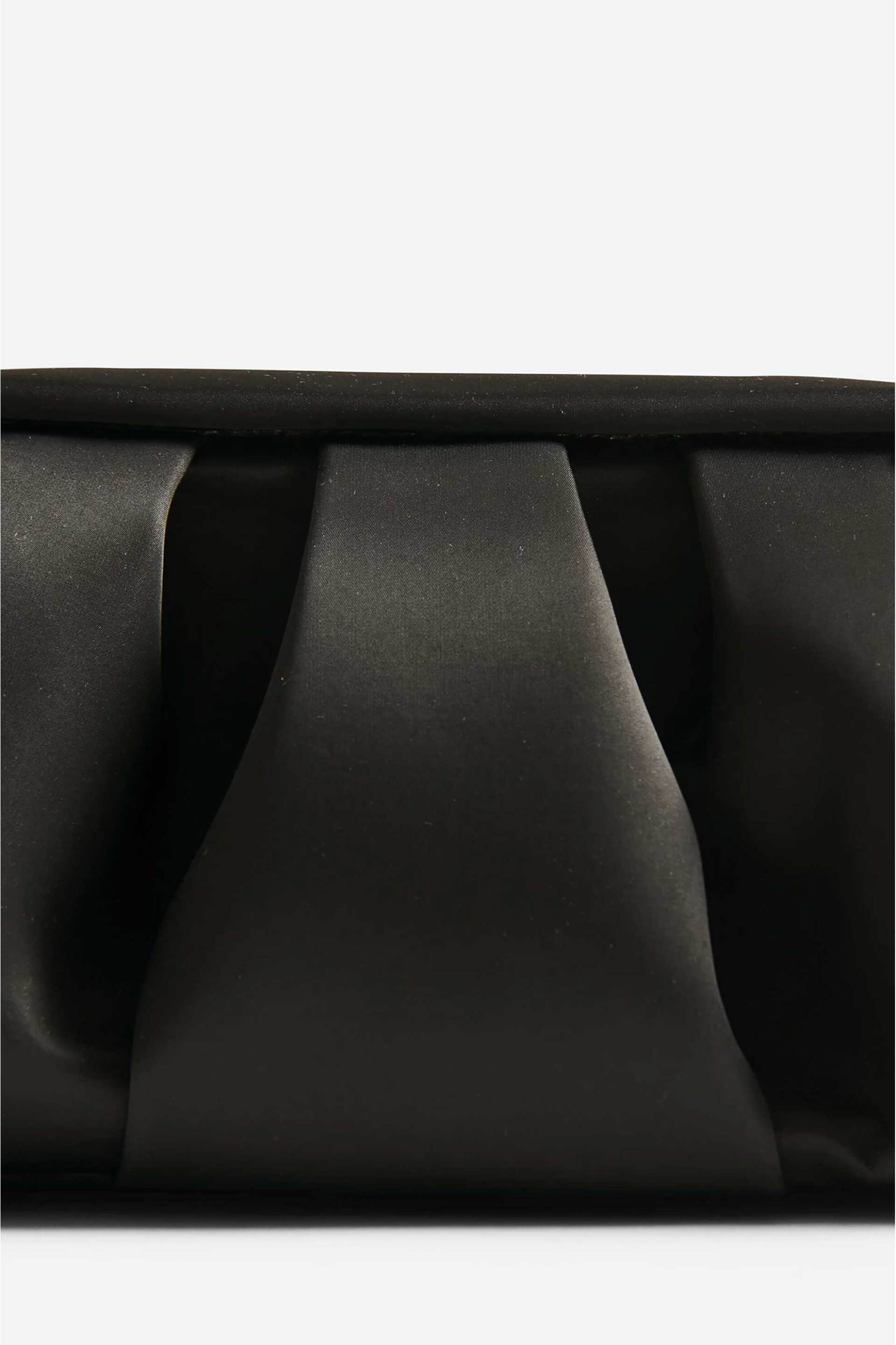 Themoirè γυναικείο τσαντάκι clutch vegan satin "Afrodite" - TMFW25AFSA1 Μαύρο φωτογραφία