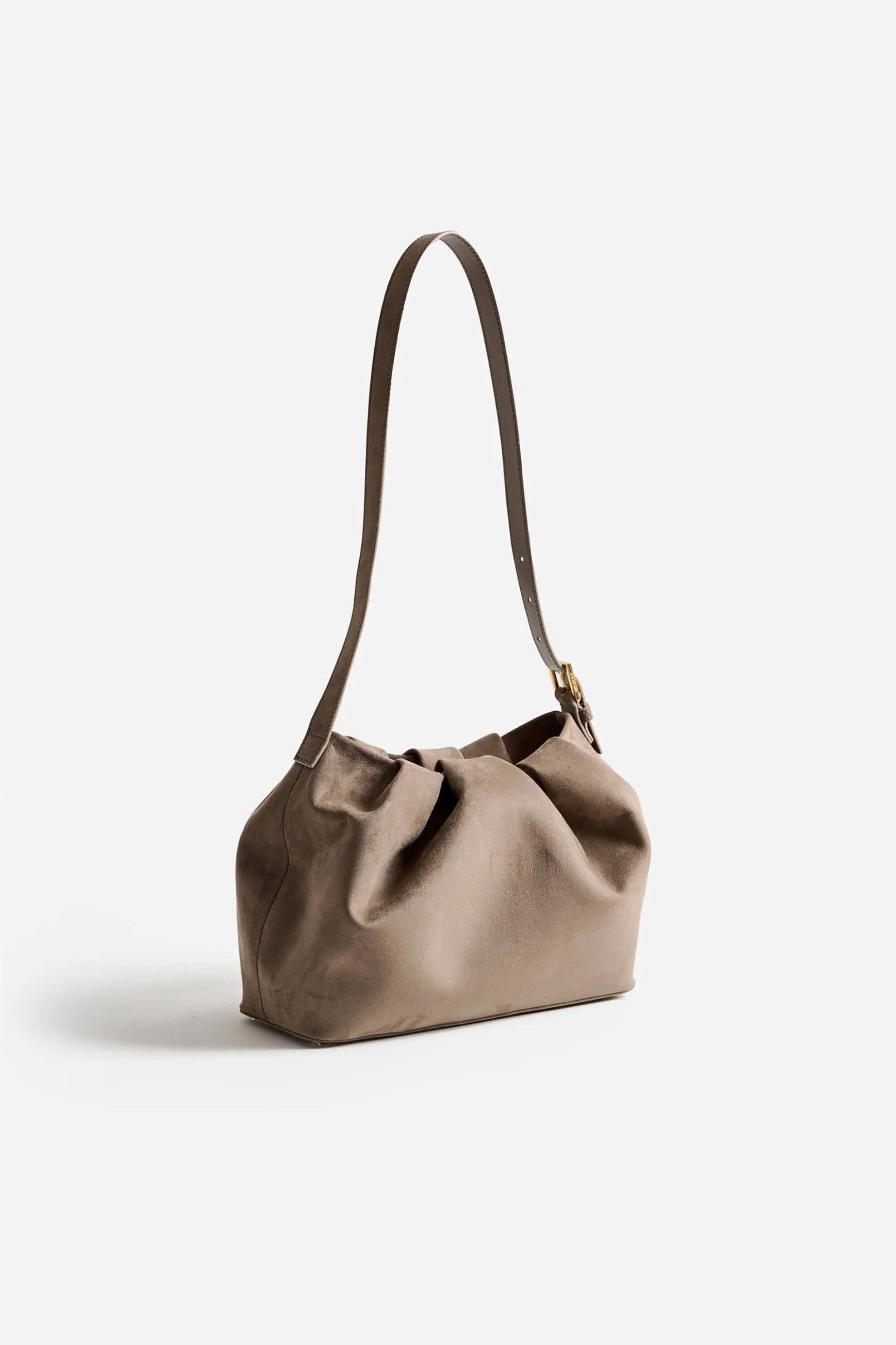 Themoirè γυναικεία τσάντα ώμου vegan suede "Lara" - TMFW25LRSUE58 Taupe φωτογραφία