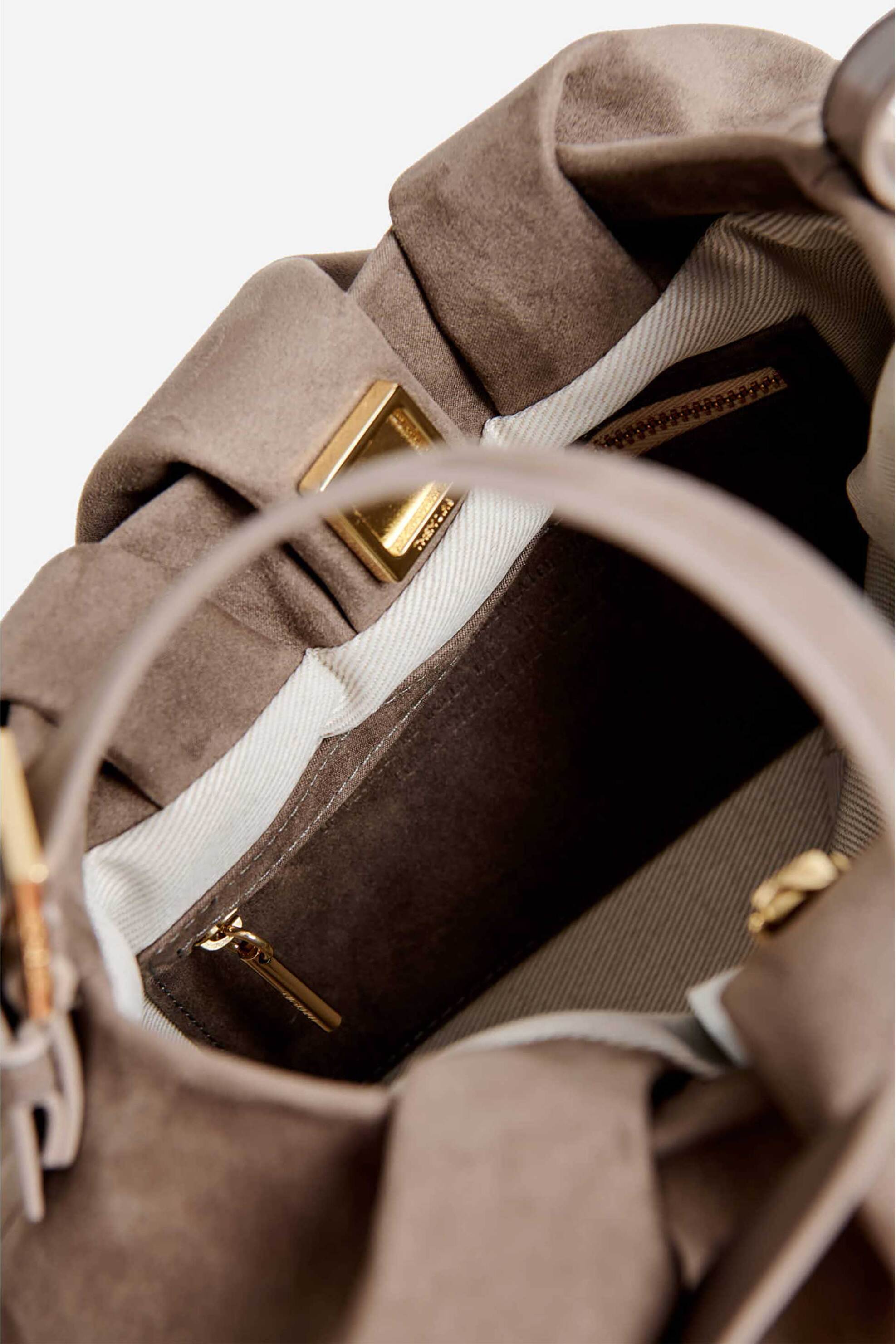 Themoirè γυναικεία τσάντα ώμου vegan suede "Lara" - TMFW25LRSUE58 Taupe φωτογραφία