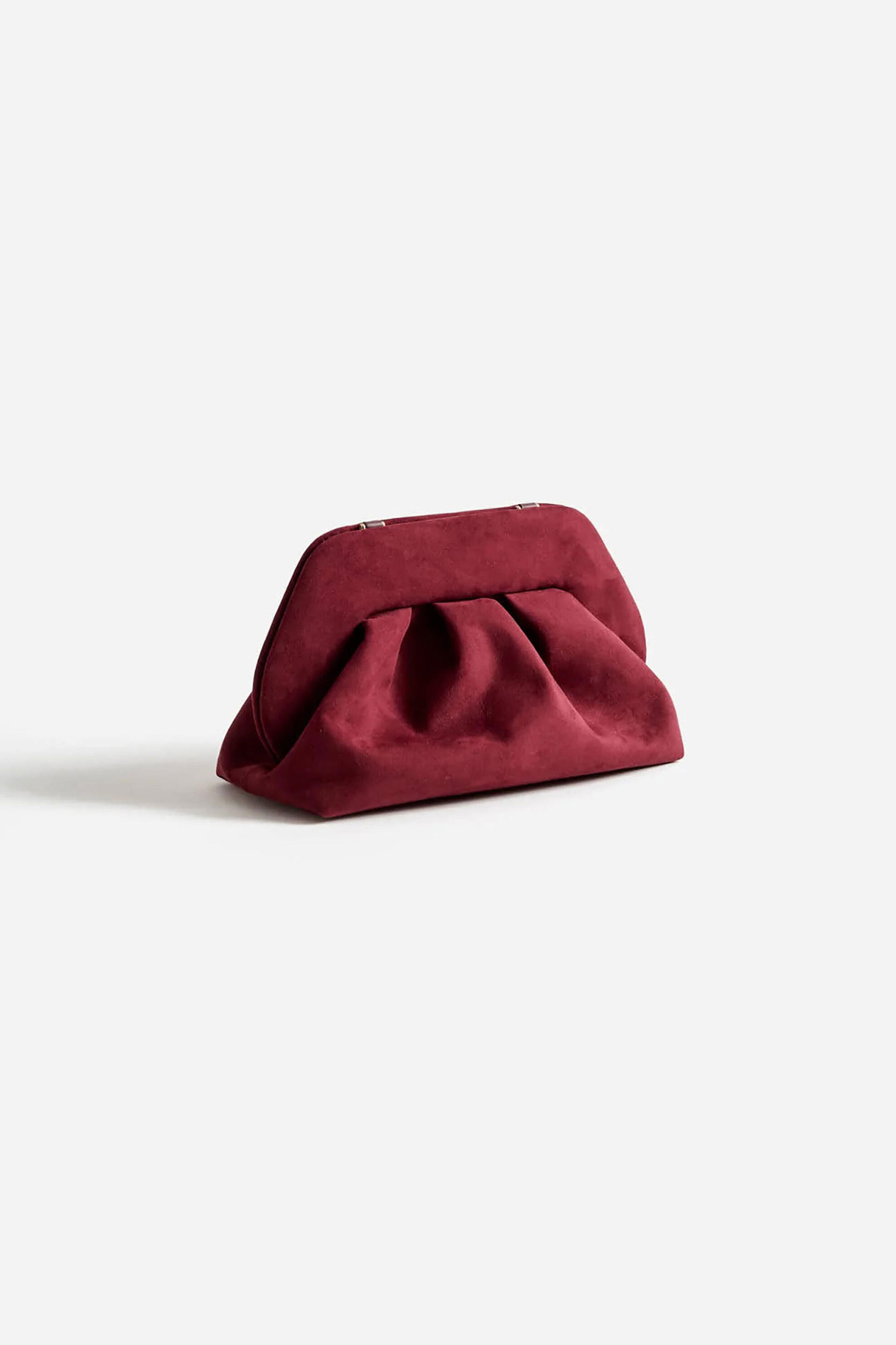Themoirè γυναικείο τσαντάκι clutch vegan suede "Tia" - TMFW25TSUE120 Μπορντό φωτογραφία
