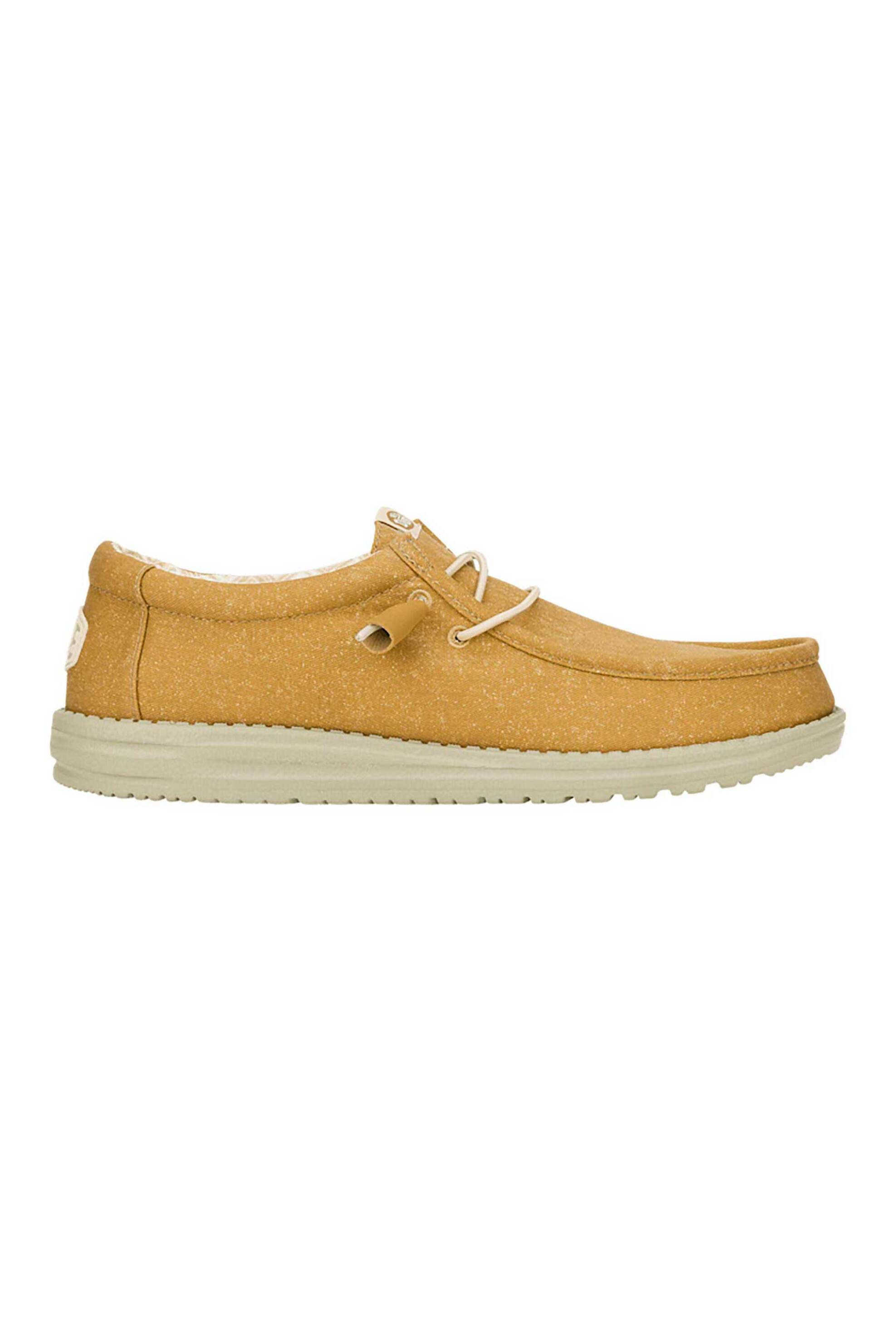 Hey Dude ανδρικά μοκασίνια "Wally Stretch Canvas" - E70857 Μουσταρδί