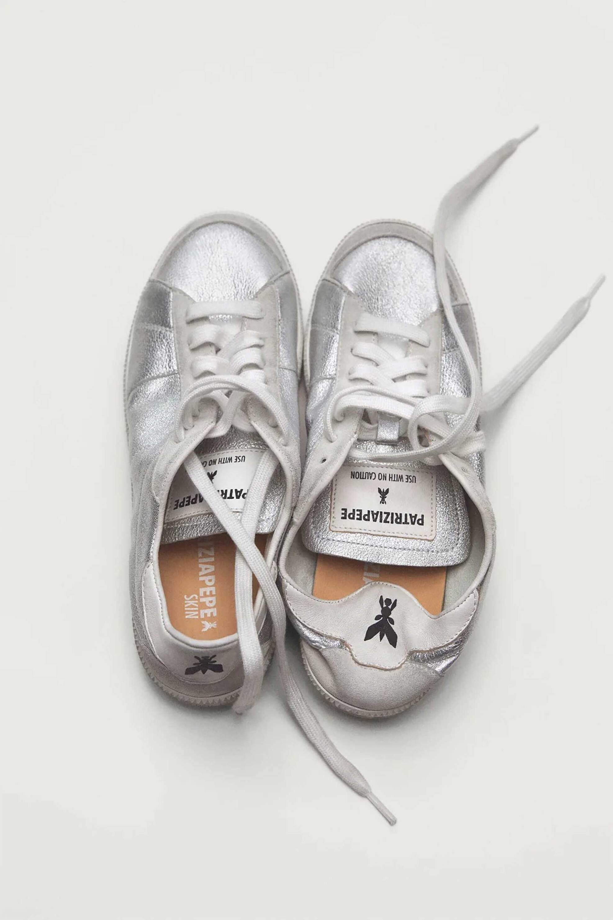 PATRIZIA PEPE Patrizia Pepe γυναικεία sneakers "Skin Sneakers '93" - 2Z0065L154 Ασημί - 2