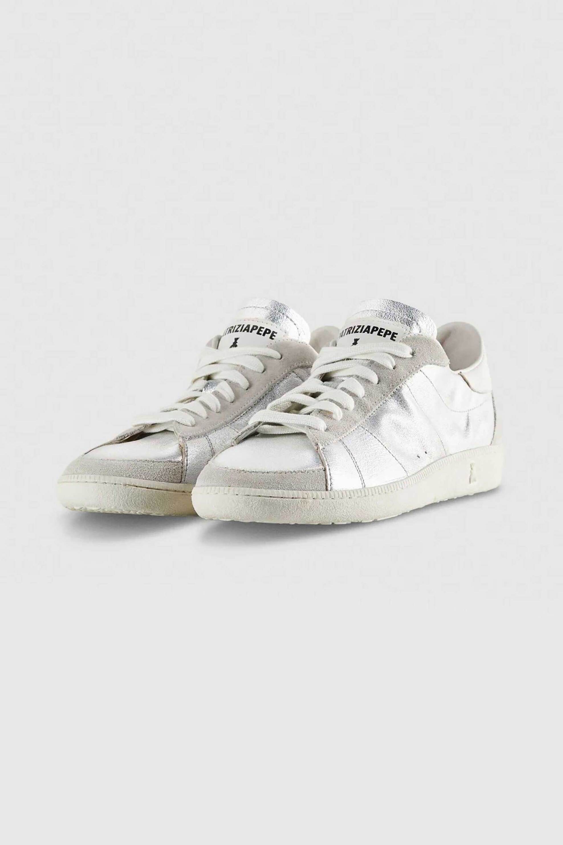 PATRIZIA PEPE Patrizia Pepe γυναικεία sneakers "Skin Sneakers '93" - 2Z0065L154 Ασημί - 3