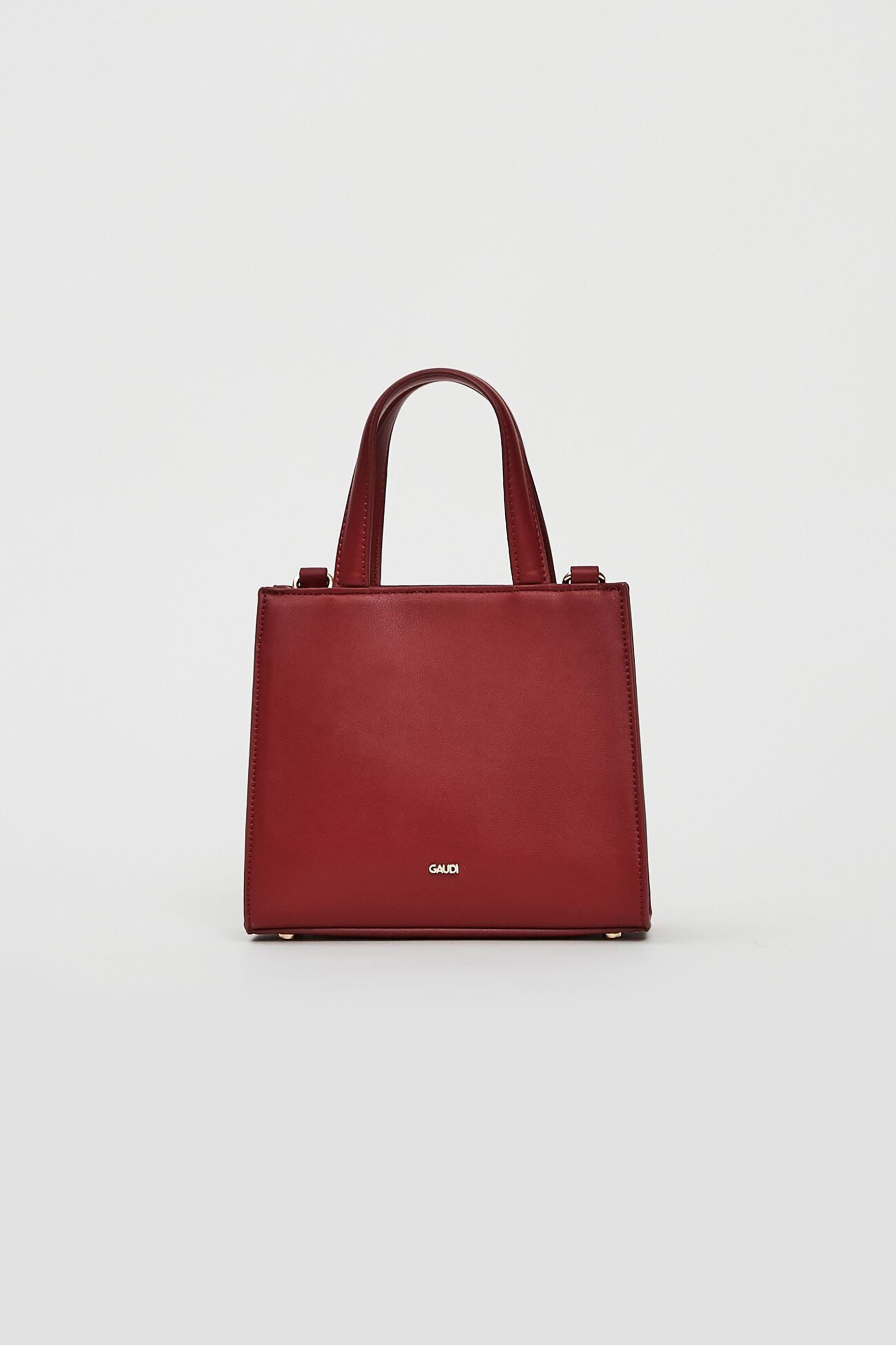 Gaudi γυναικεία τσάντα χειρός με ανάγλυφο λογότυπο - V5AI-12381 Μπορντό φωτογραφία