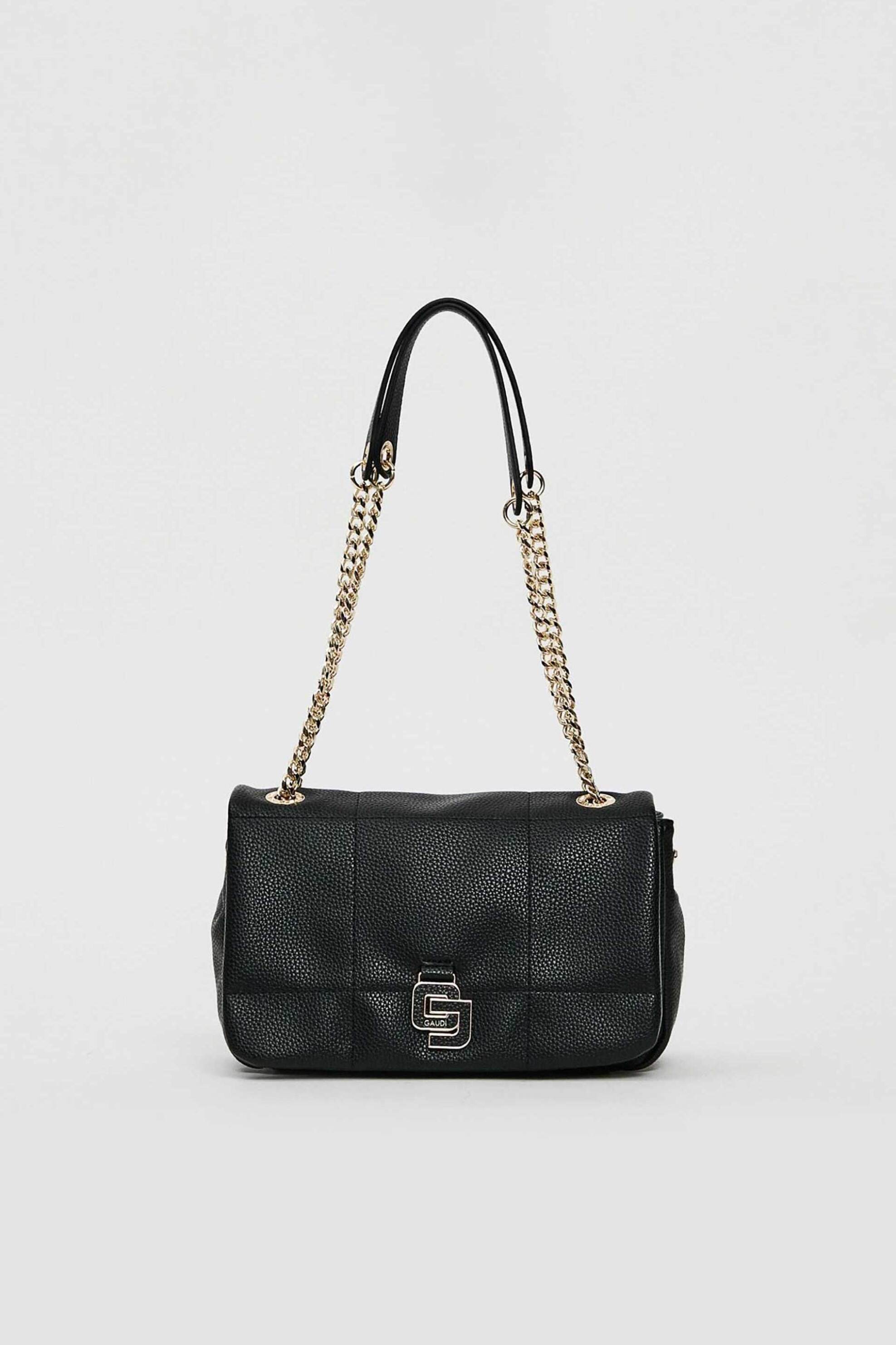GAUDÍ Gaudi γυναικεία τσάντα ώμου με αλυσίδα - V5AI-12433 Μαύρο