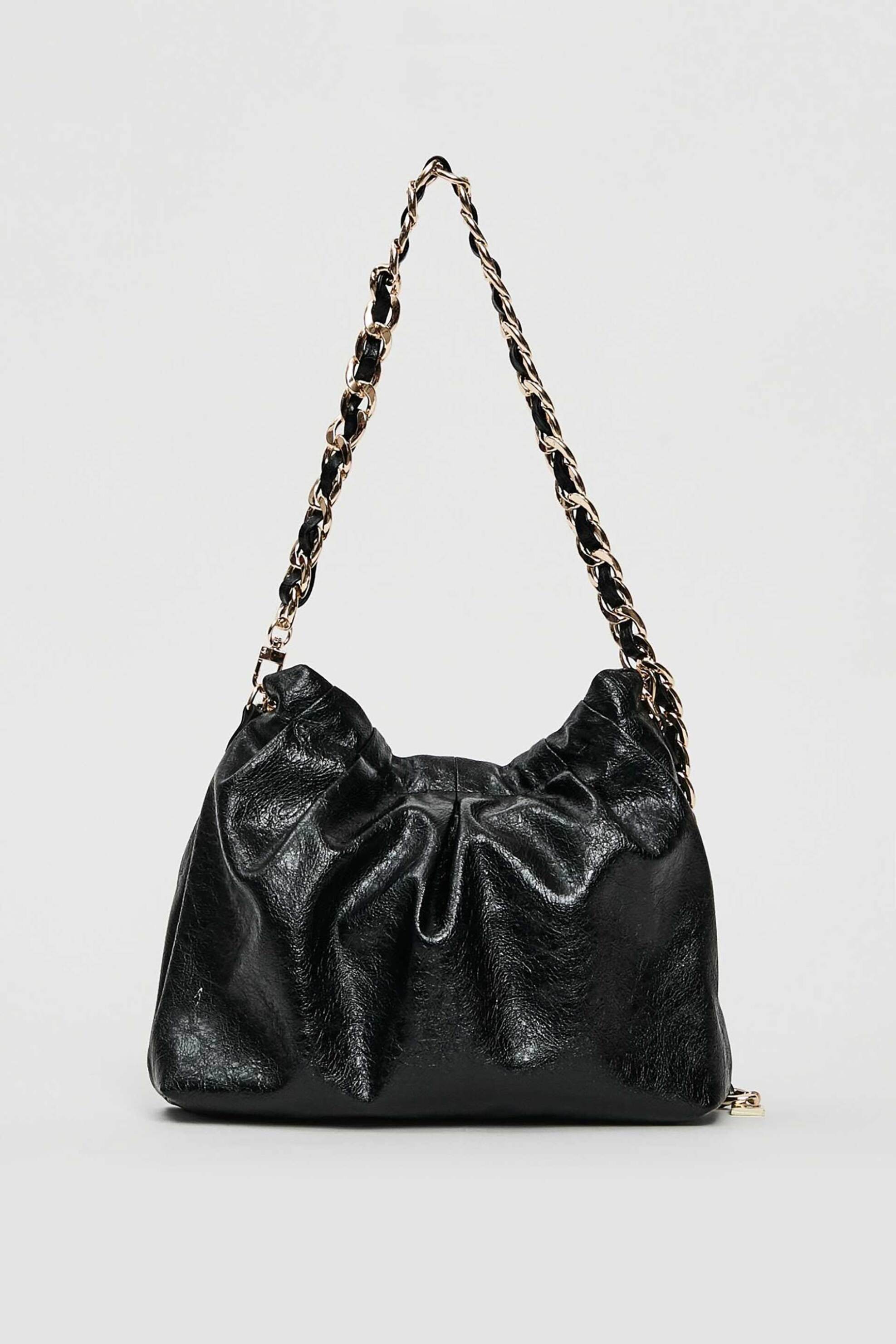 Gaudi γυναικεία τσάντα ώμου με αλυσίδες - V5AI-12490 Μαύρο φωτογραφία