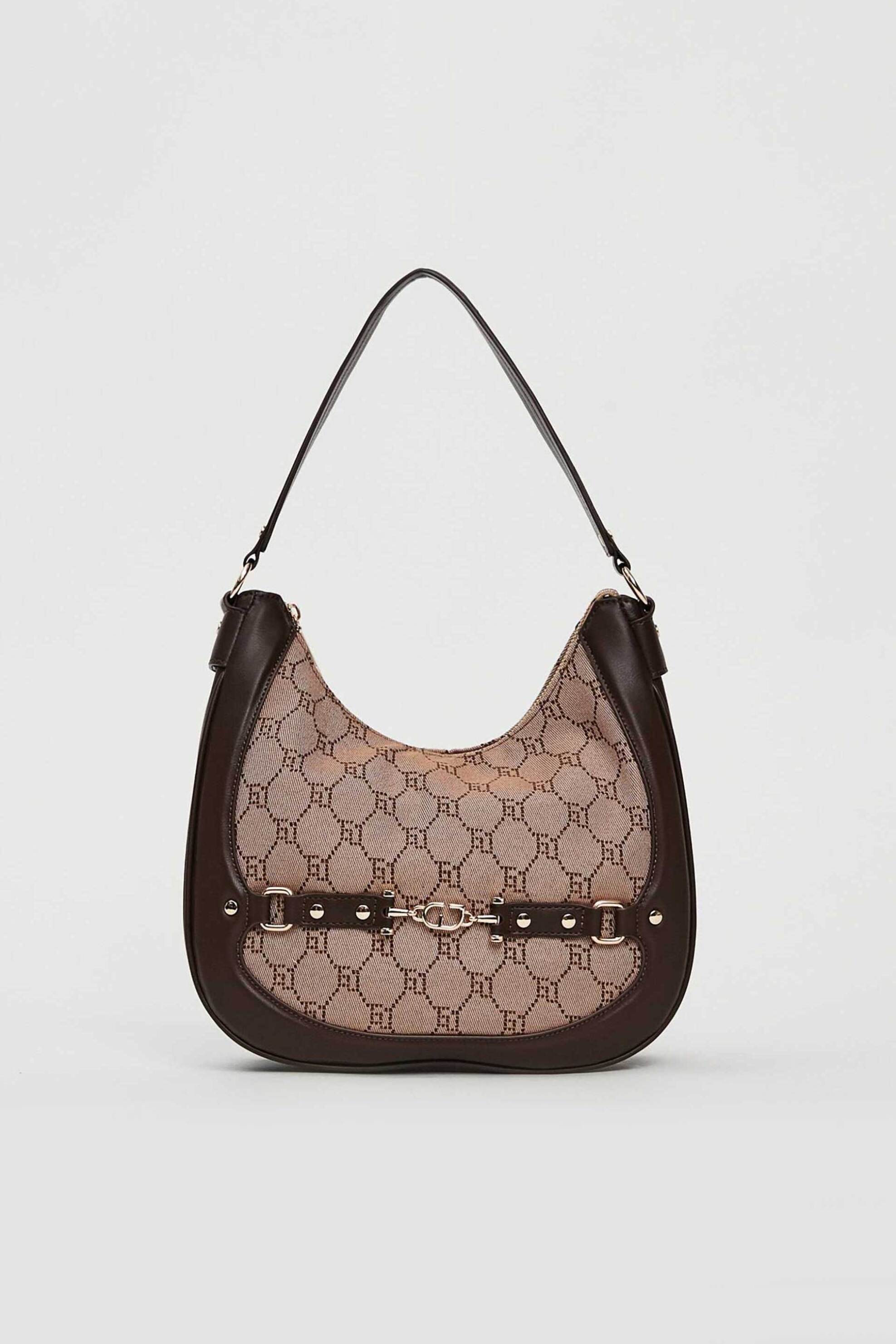 GAUDÍ Gaudi γυναικεία τσάντα ώμου με all-over jacquard logo - V5AI-12501 Ταμπά