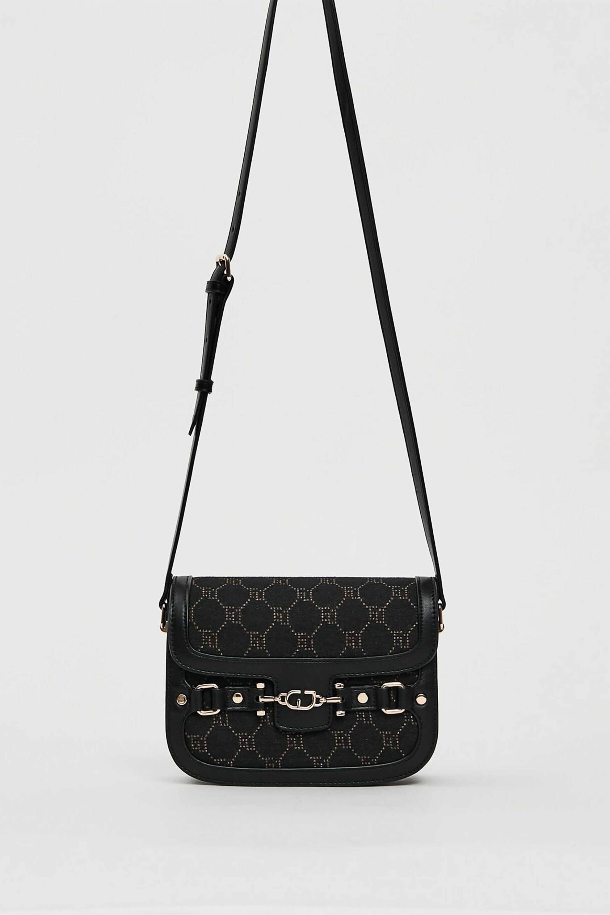 GAUDÍ Gaudi γυναικεία τσάντα crossbody με all-over jacquard logo - V5AI-12504 Μαύρο