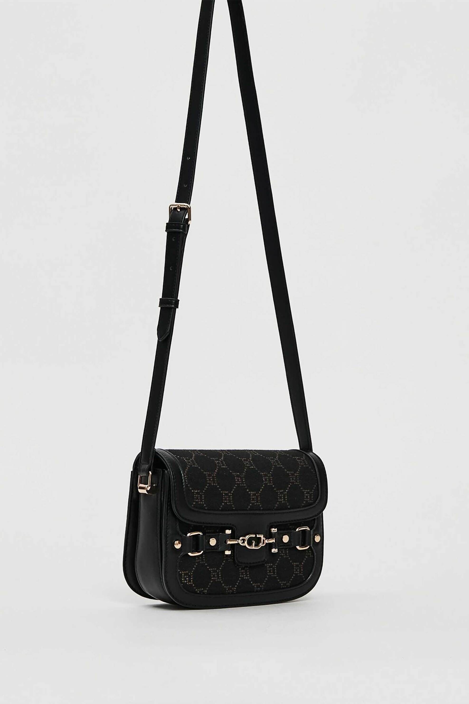 Gaudi γυναικεία τσάντα crossbody με all-over jacquard logo - V5AI-12504 Μαύρο φωτογραφία