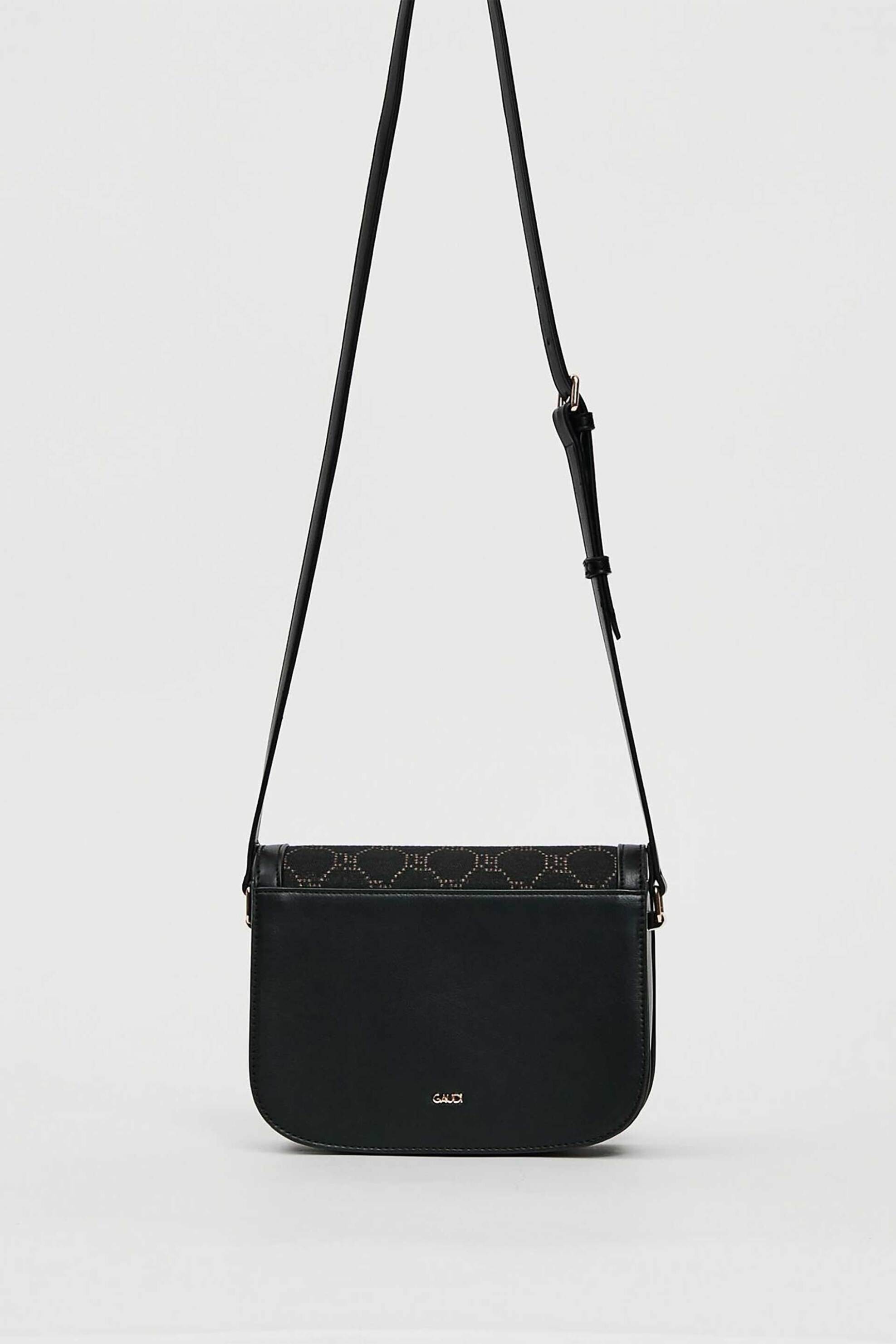 Gaudi γυναικεία τσάντα crossbody με all-over jacquard logo - V5AI-12504 Μαύρο φωτογραφία