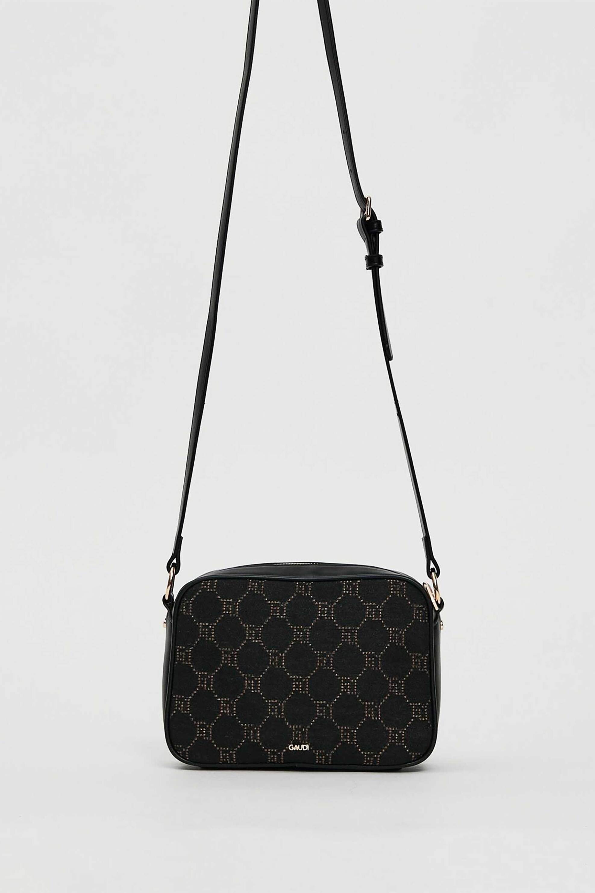 Gaudi γυναικεία τσάντα crossbody με all-over jacquard logo - V5AI-12505 Μαύρο φωτογραφία