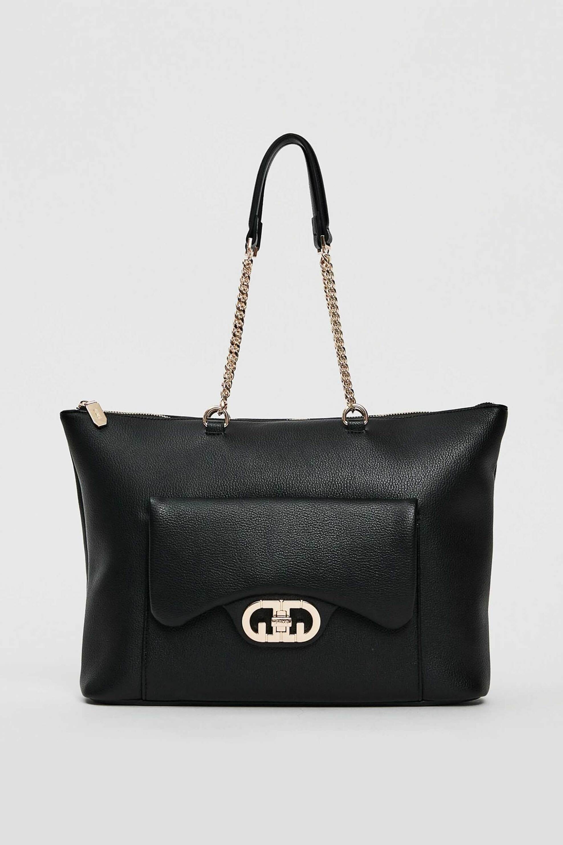 Gaudi γυναικεία τσάντα ώμου με αλυσίδες - V5AI-12360 Μαύρο