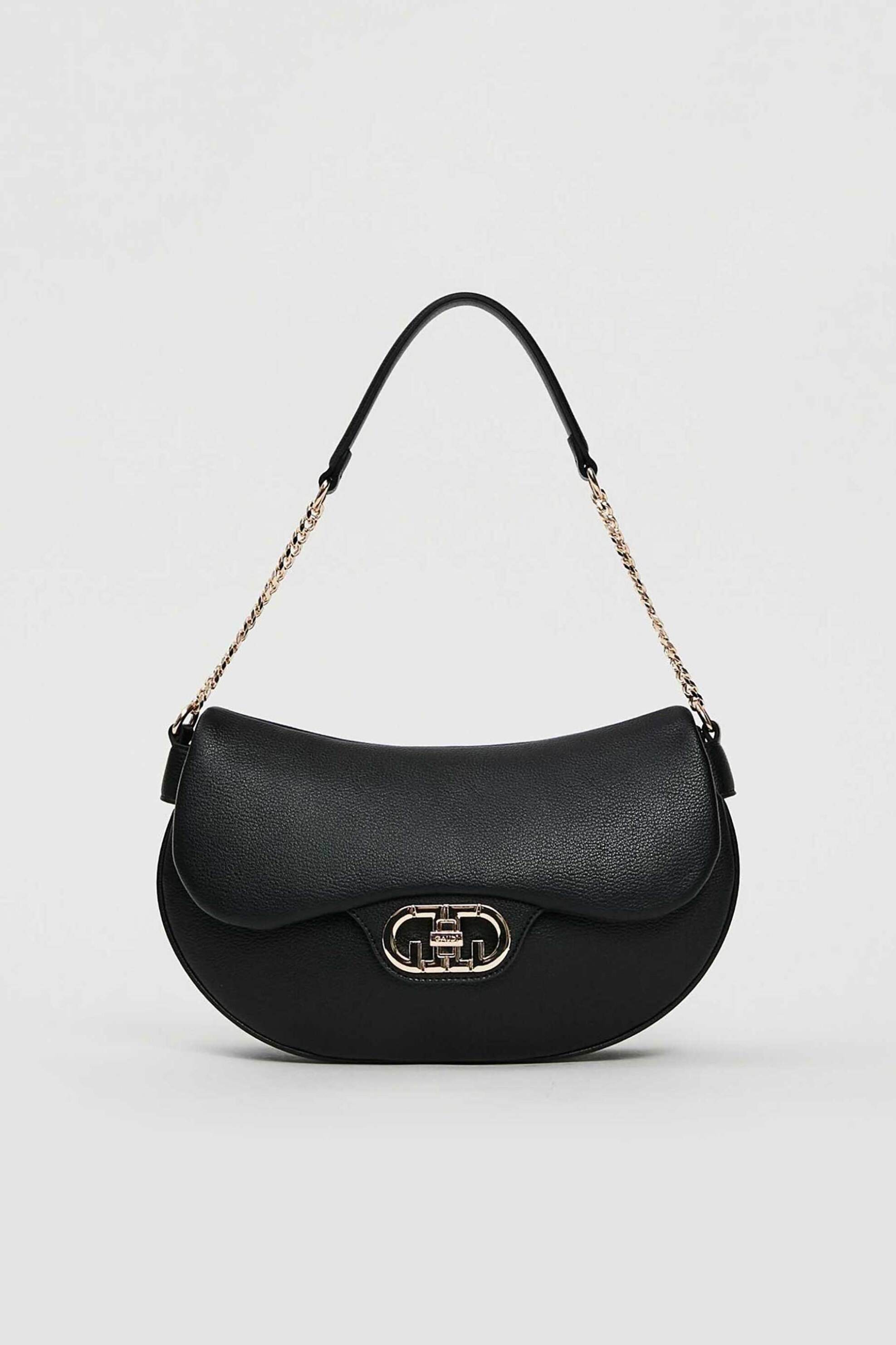 Gaudi γυναικεία τσάντα ώμου μονόχρωμη - V5AI-12362 Μαύρο