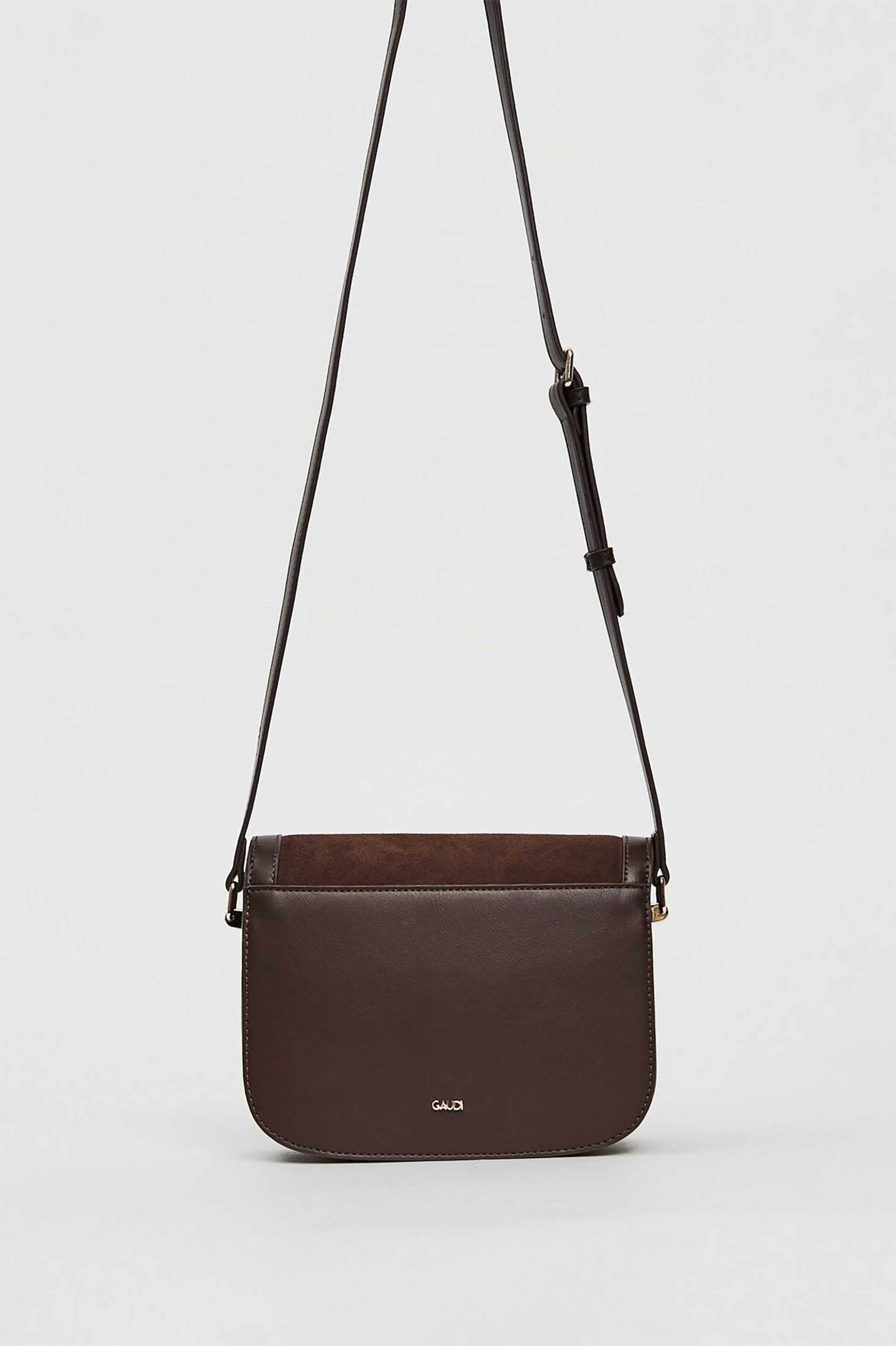 Gaudi γυναικεία τσάντα crossbody με suede λεπτομέρεια - V5AI-12512 Καφέ φωτογραφία