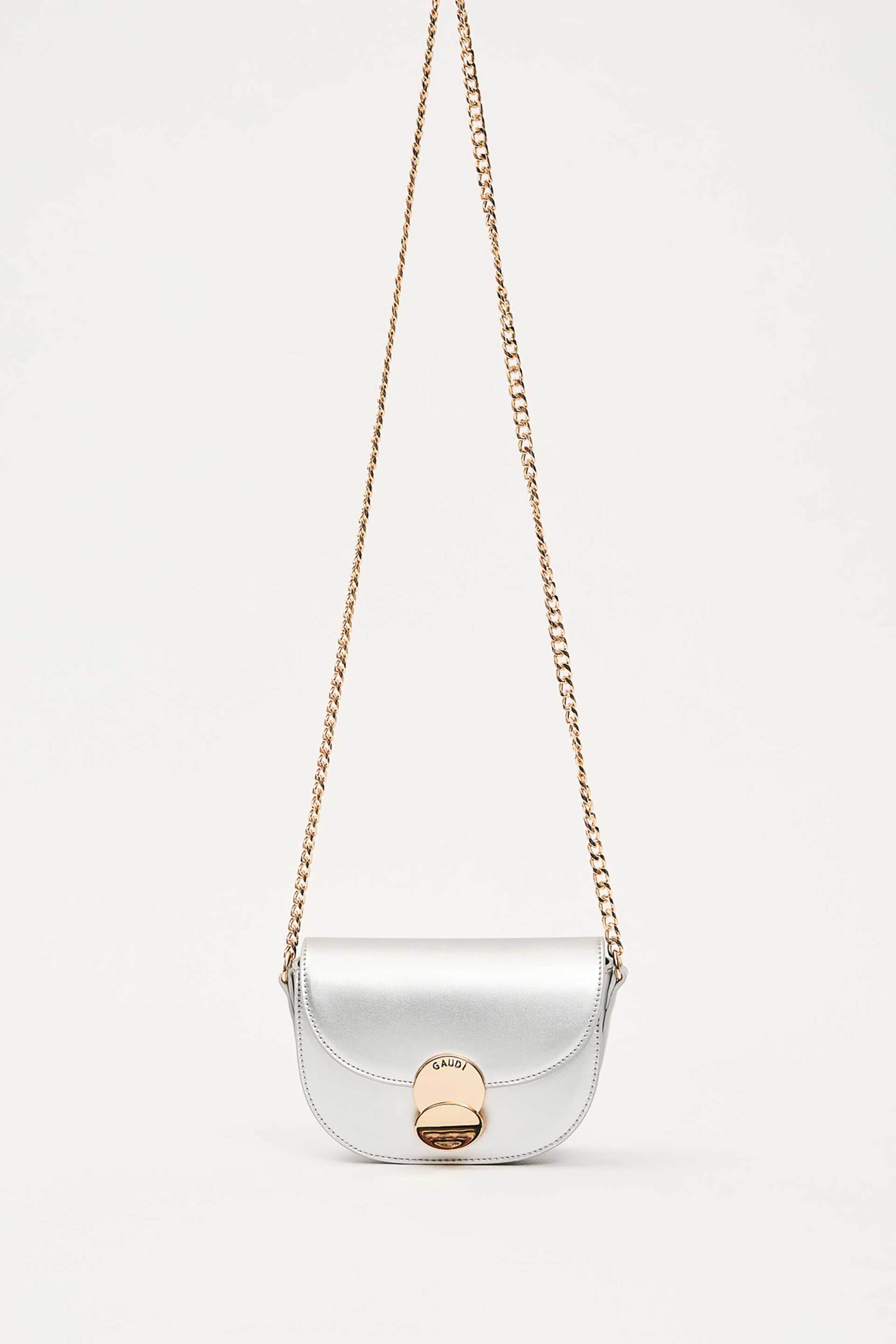 Gaudi γυναικεία τσάντα crossbody "Evelyn Small" - V6AE-12483 Ασημί