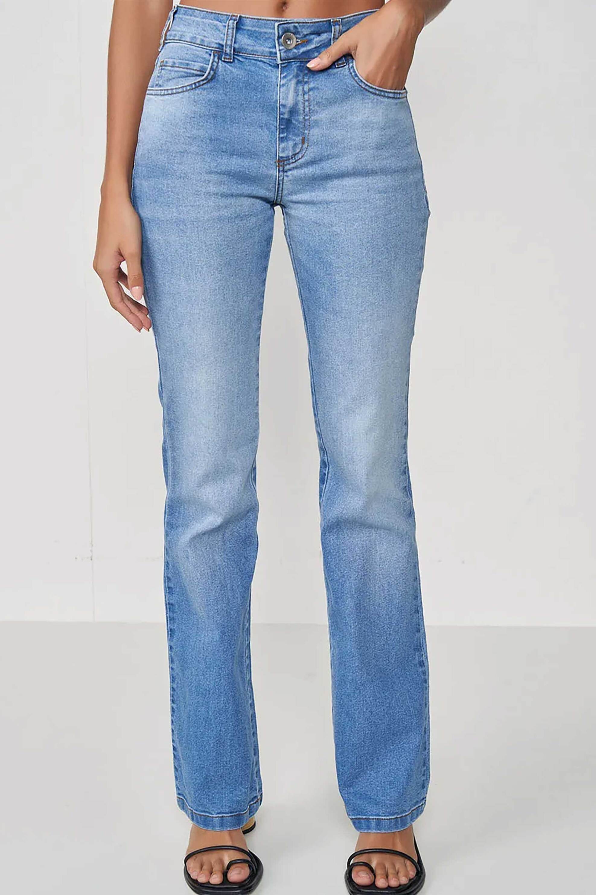 COLCCI Colcci γυναικείο τζιν παντελόνι πεντάτσεπο Straight Fit - 20114941 Denim Blue