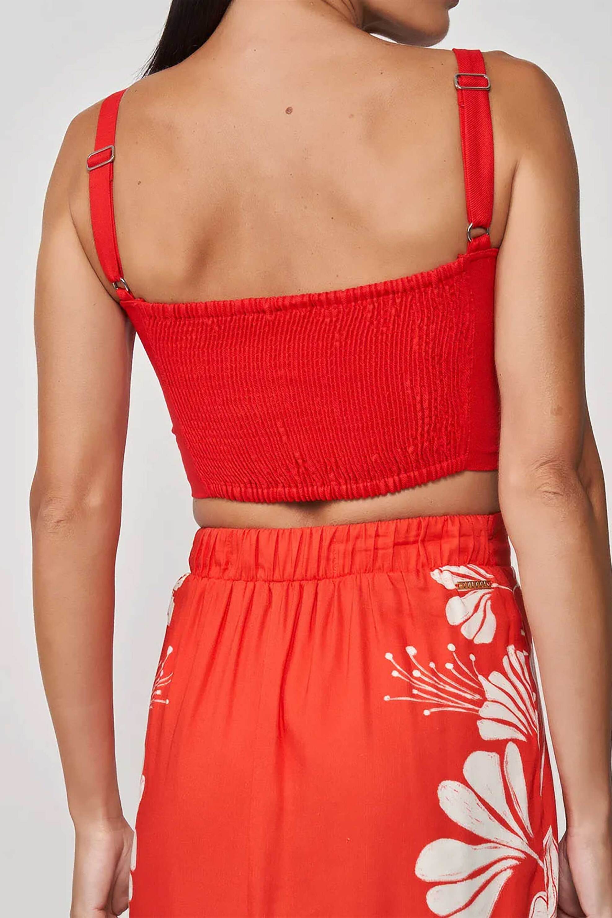 Colcci γυναικείο τοπ μονόχρωμο Slim fit "Zaya" - 460101796 Κόκκινο φωτογραφία