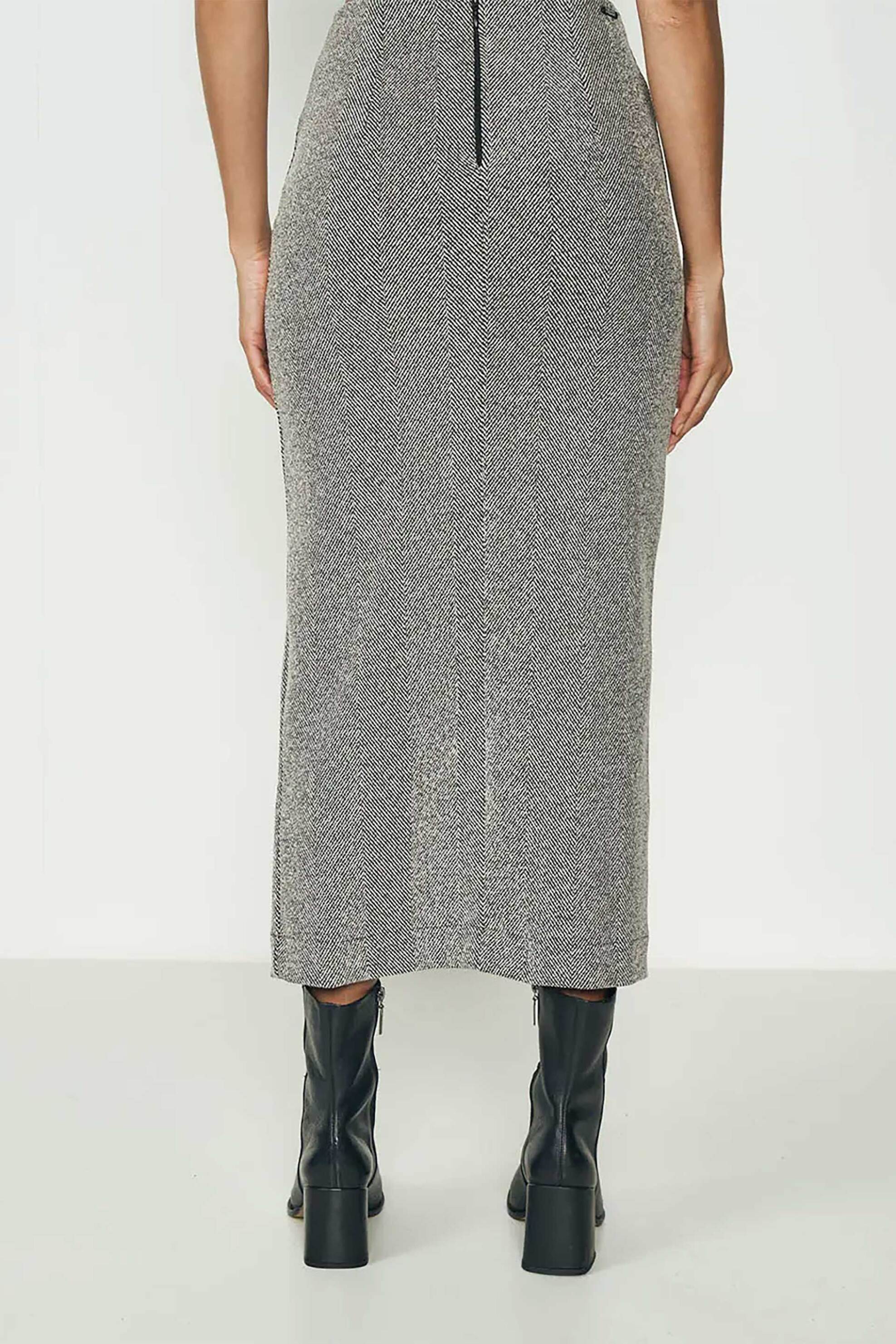 Colcci γυναικεία midi φούστα με άνοιγμα - 80104661 Γκρι φωτογραφία