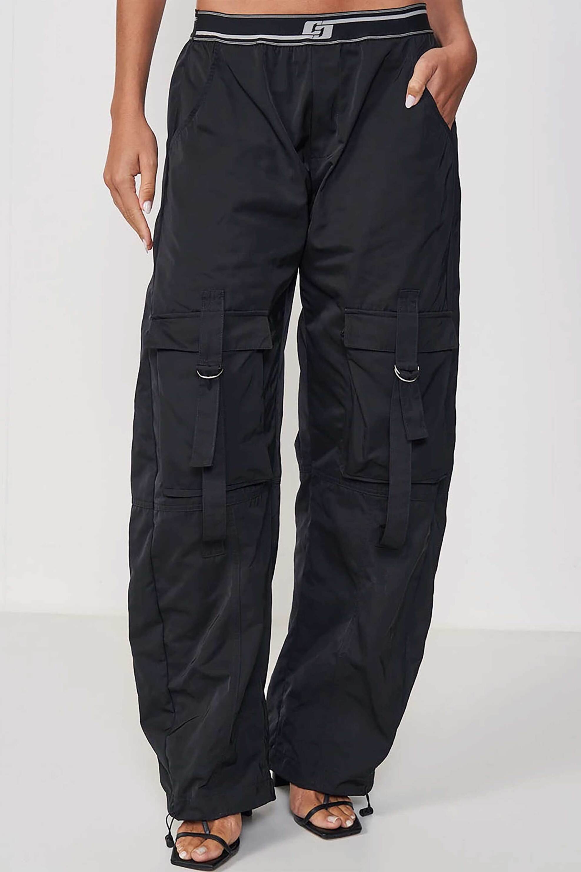 COLCCI Colcci γυναικείο παντελόνι cargo ψηλόμεσο - 002.01.90326 Μαύρο