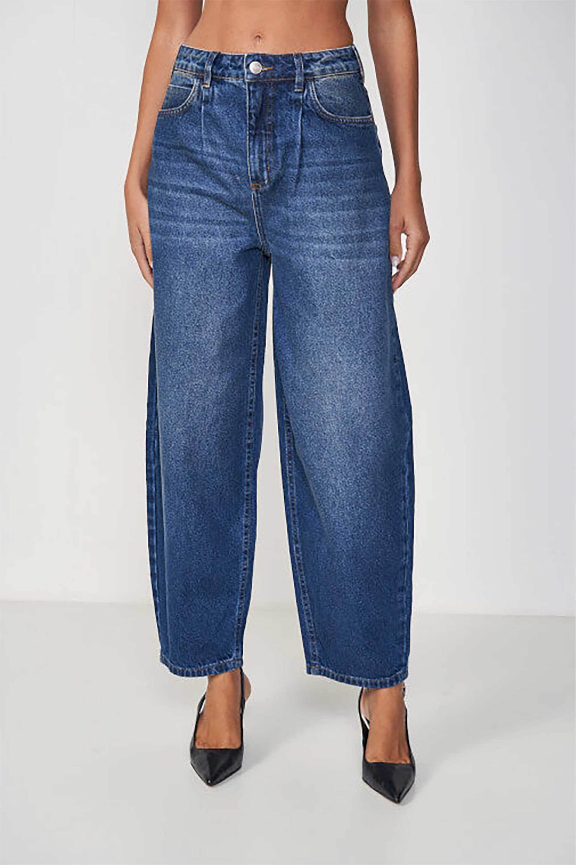 COLCCI Colcci γυναικείο ψηλόμεσο τζιν παντελόνι πεντάτσεπο Barrel Fit - 002.01.90345-** Denim Blue